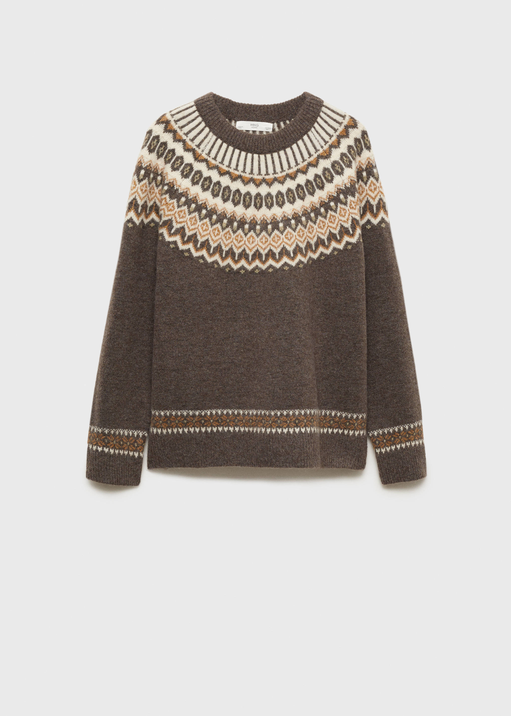 Round-neck knitted sweater - Article without model