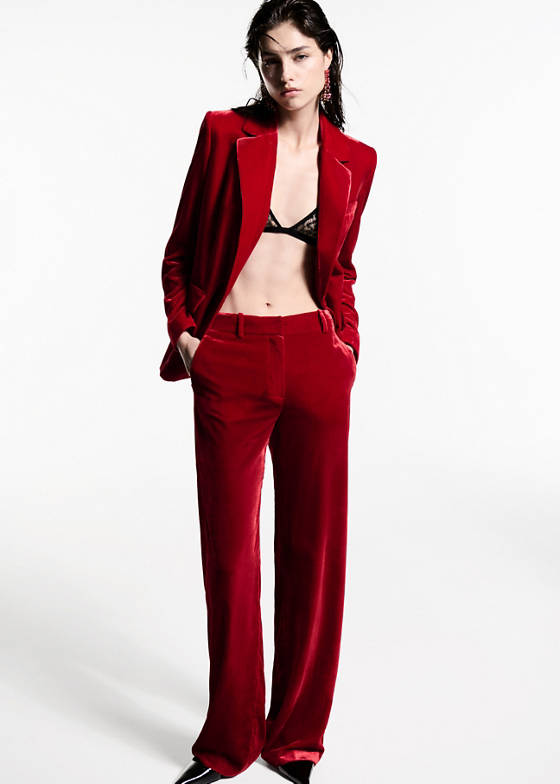 Kadife blazer ceket
