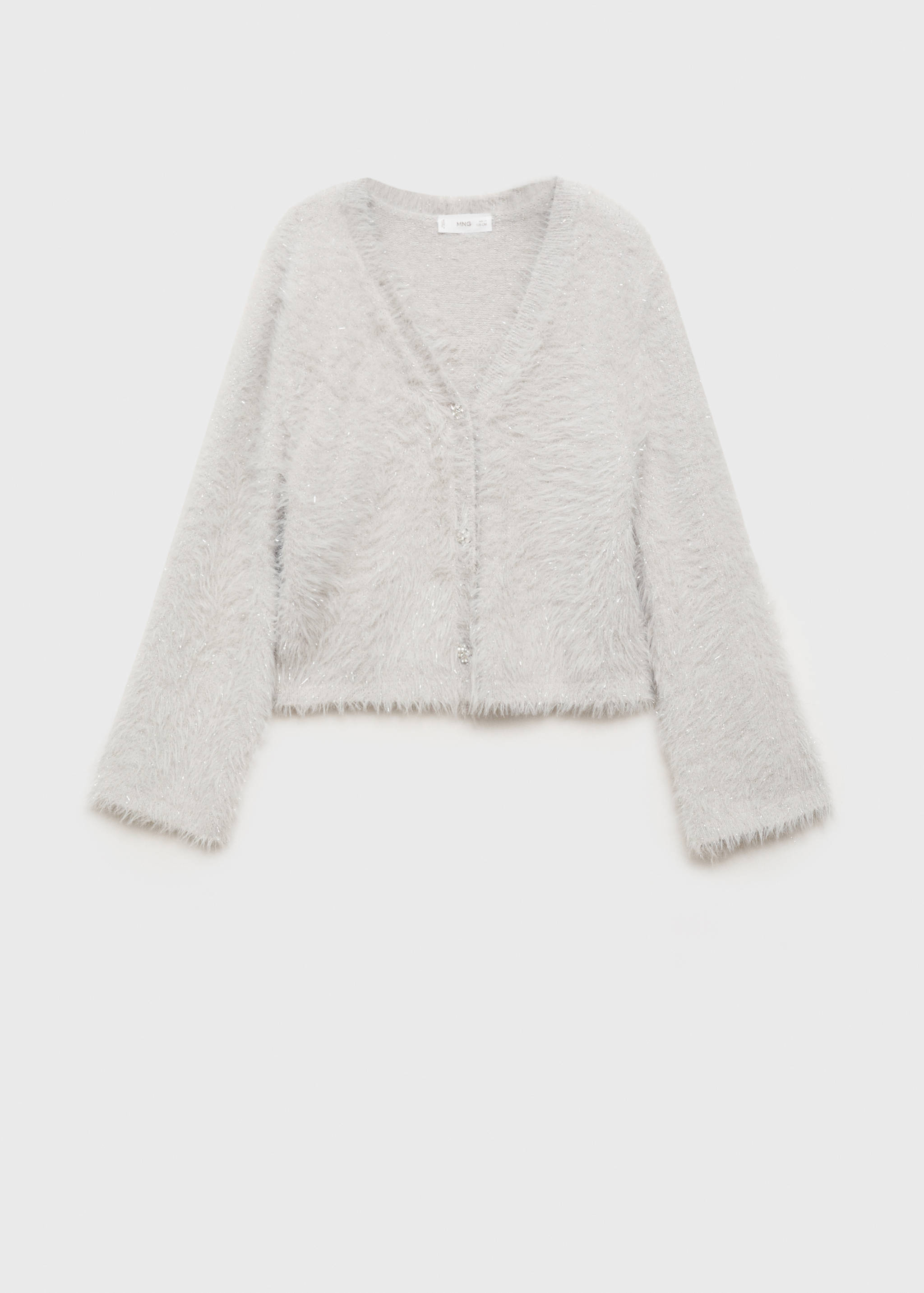 Buttoned faux-fur cardigan - Article without model