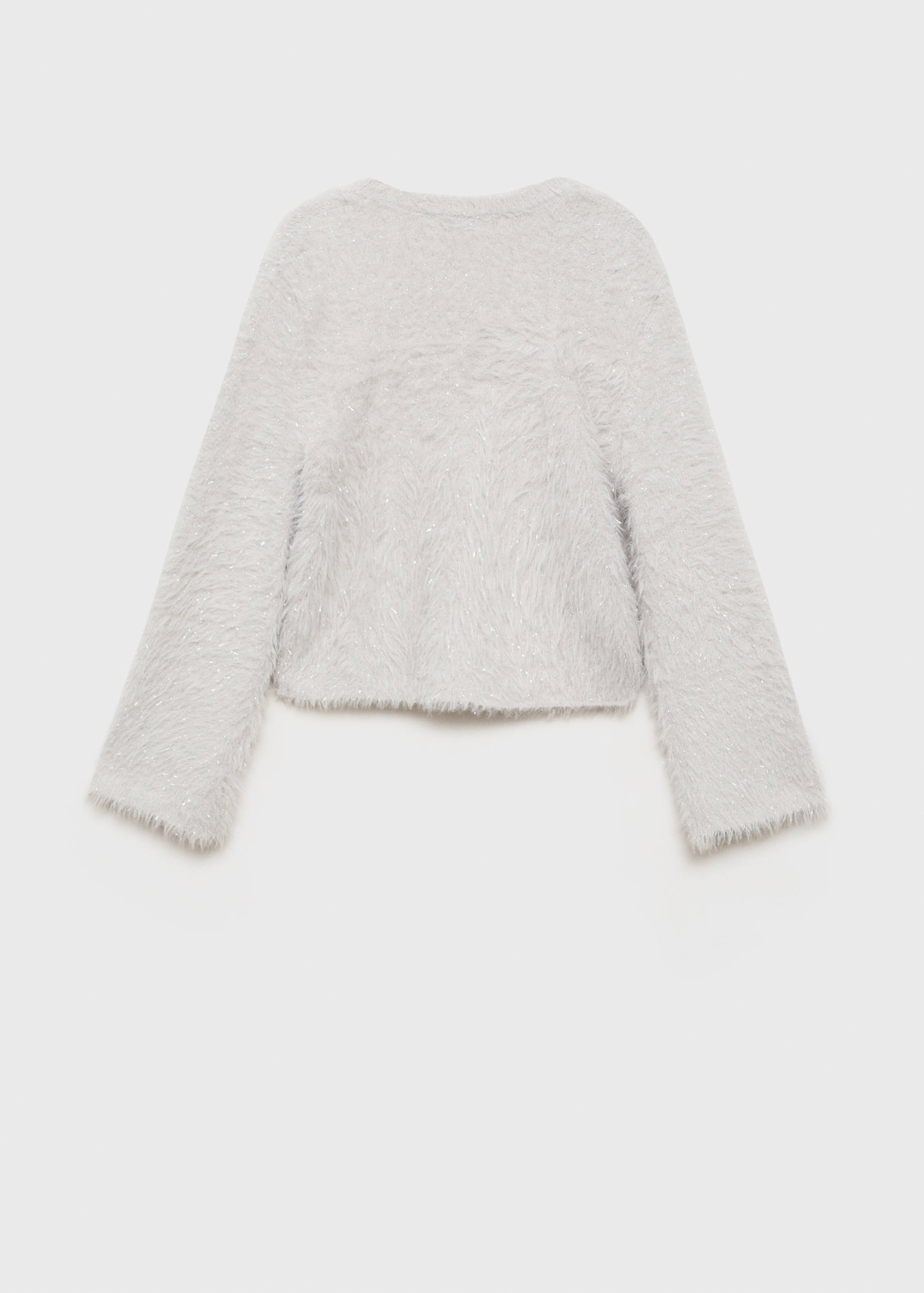 Buttoned faux-fur cardigan - Reverse of the article