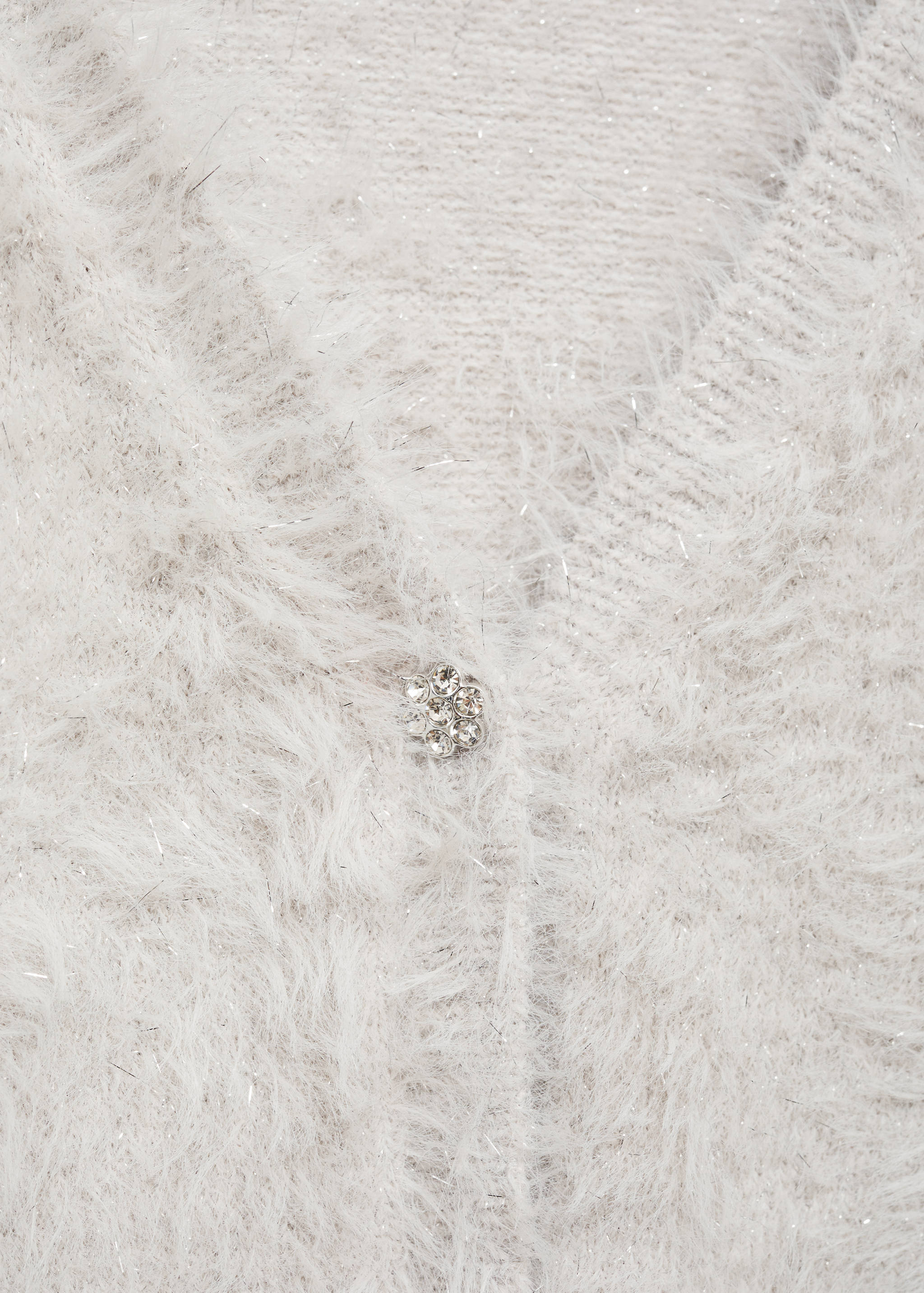 Buttoned faux-fur cardigan - Details of the article 8