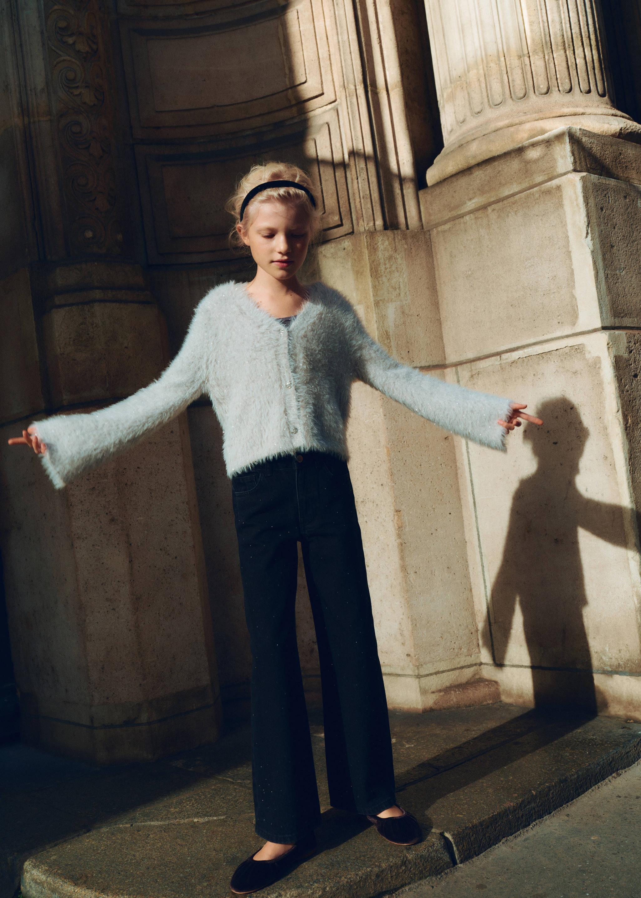 Buttoned faux-fur cardigan - Details of the article 5