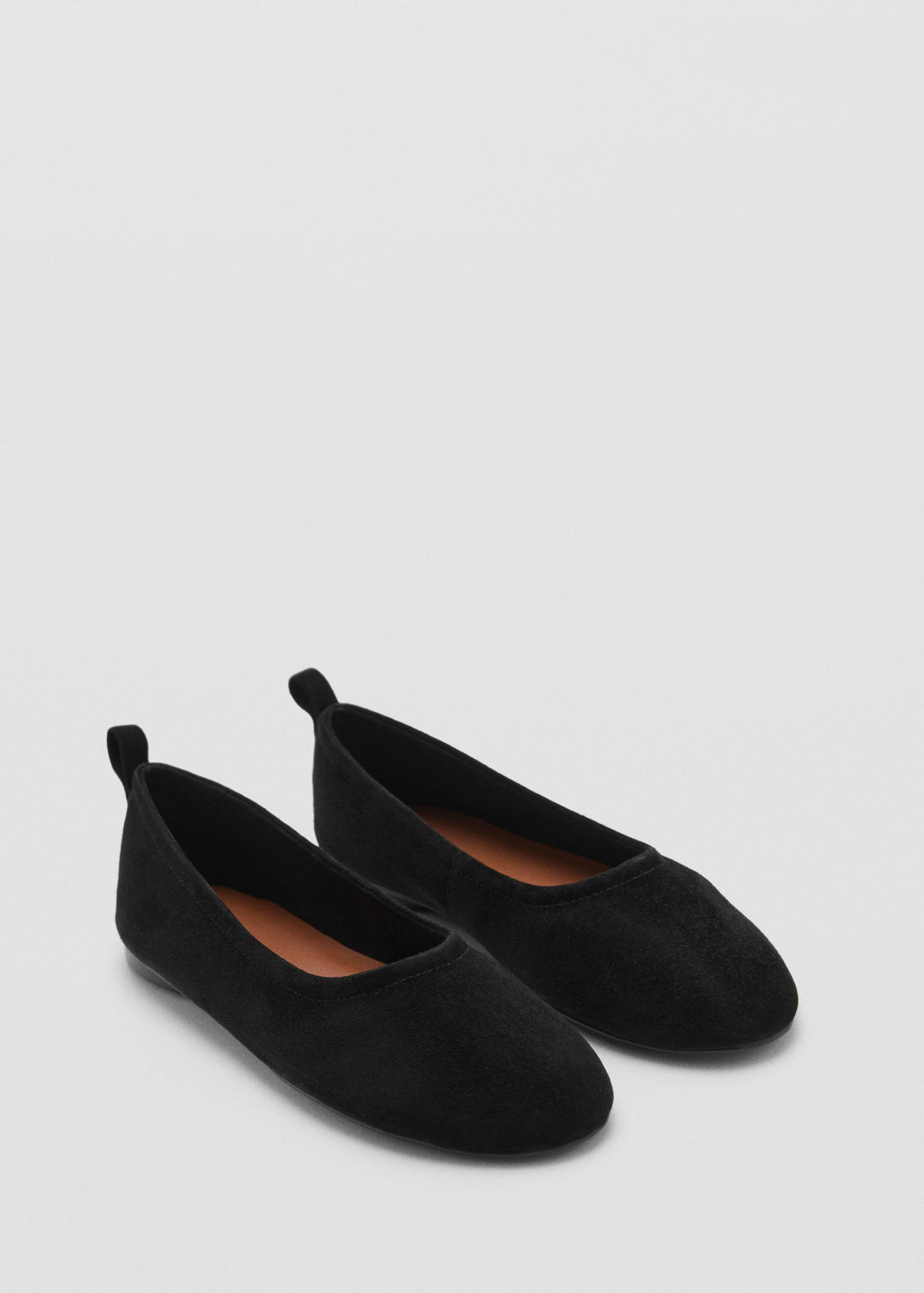 Basic leather ballerina shoes - Medium plane