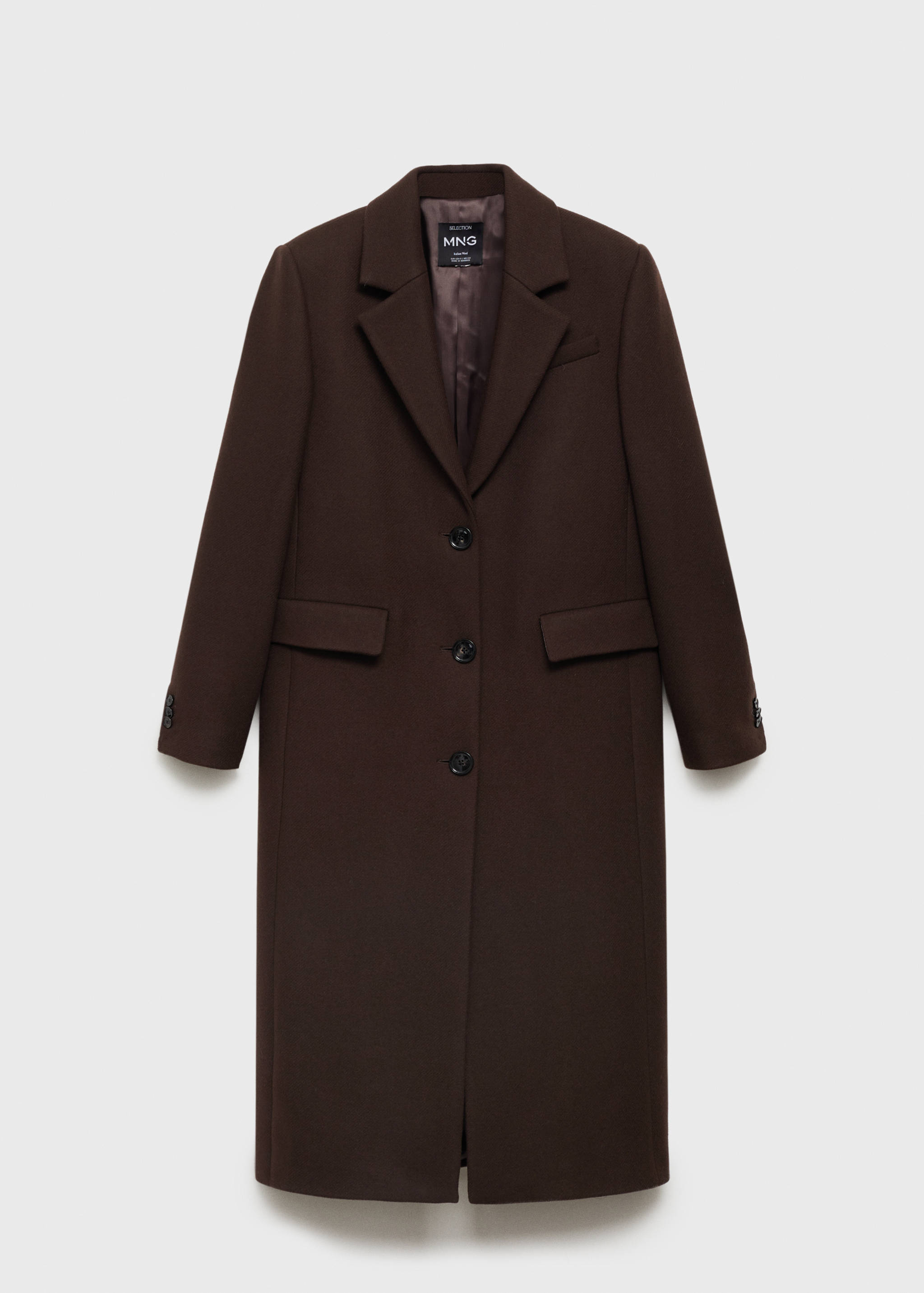Long structured wool coat - Article without model