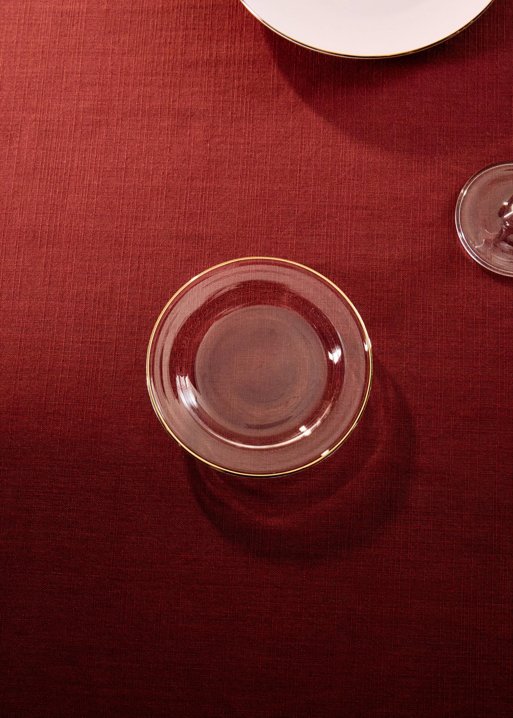 Golden edge borosilicate plate - General plane