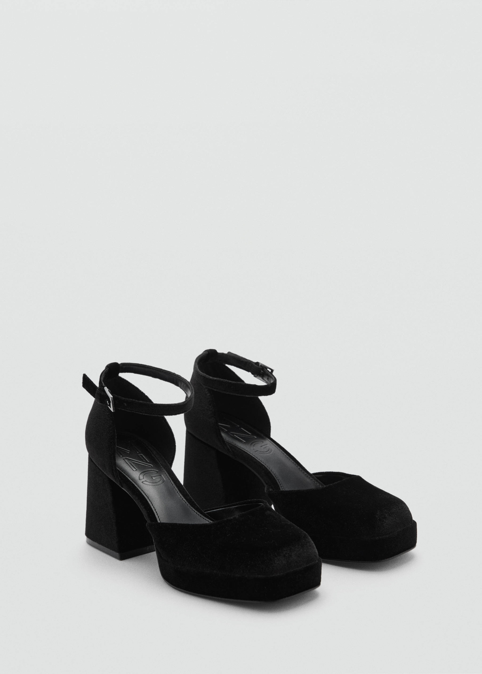 Velvet heeled shoes - Medium plane