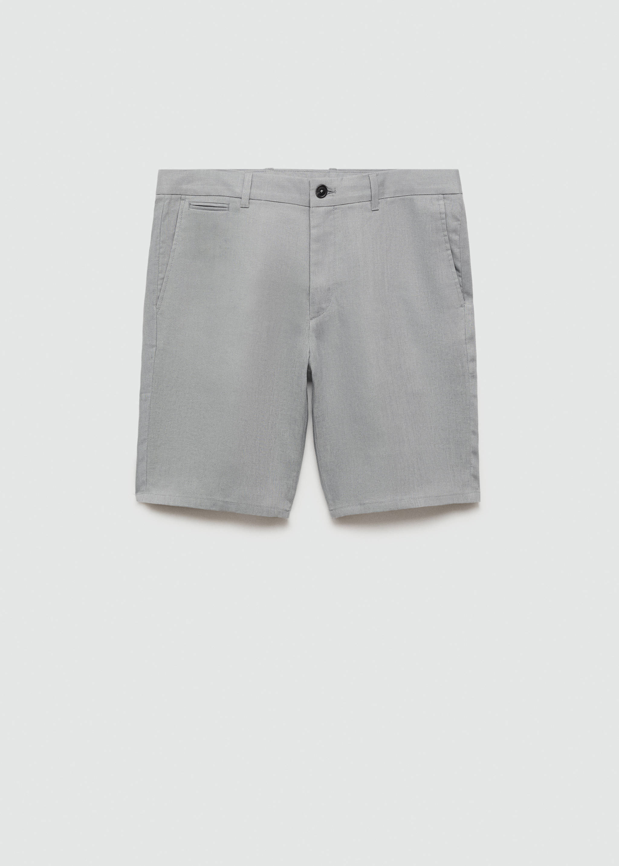 Slim-fit 100% linen bermuda shorts - Article without model