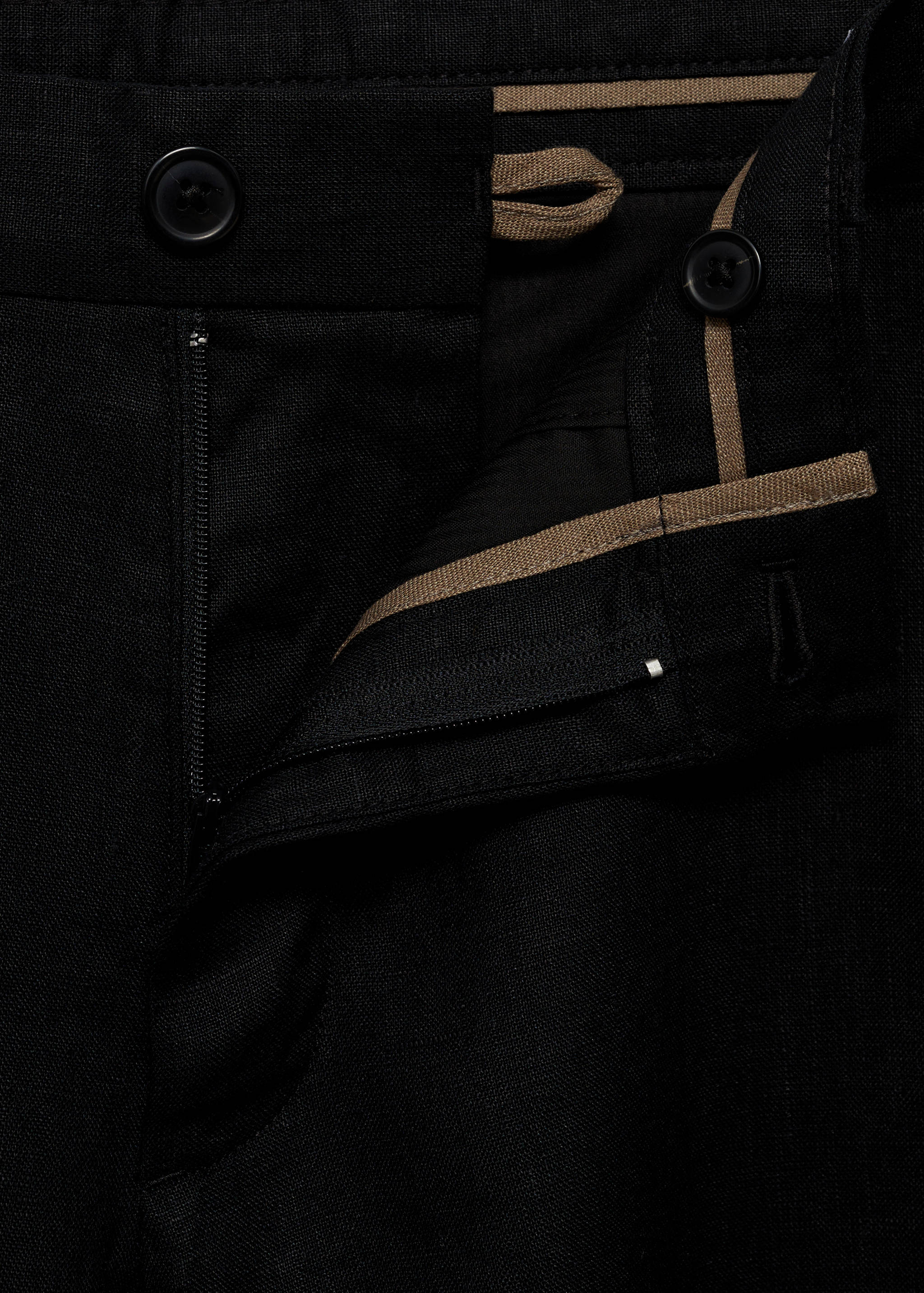 Slim-fit 100% linen bermuda shorts - Details of the article 8