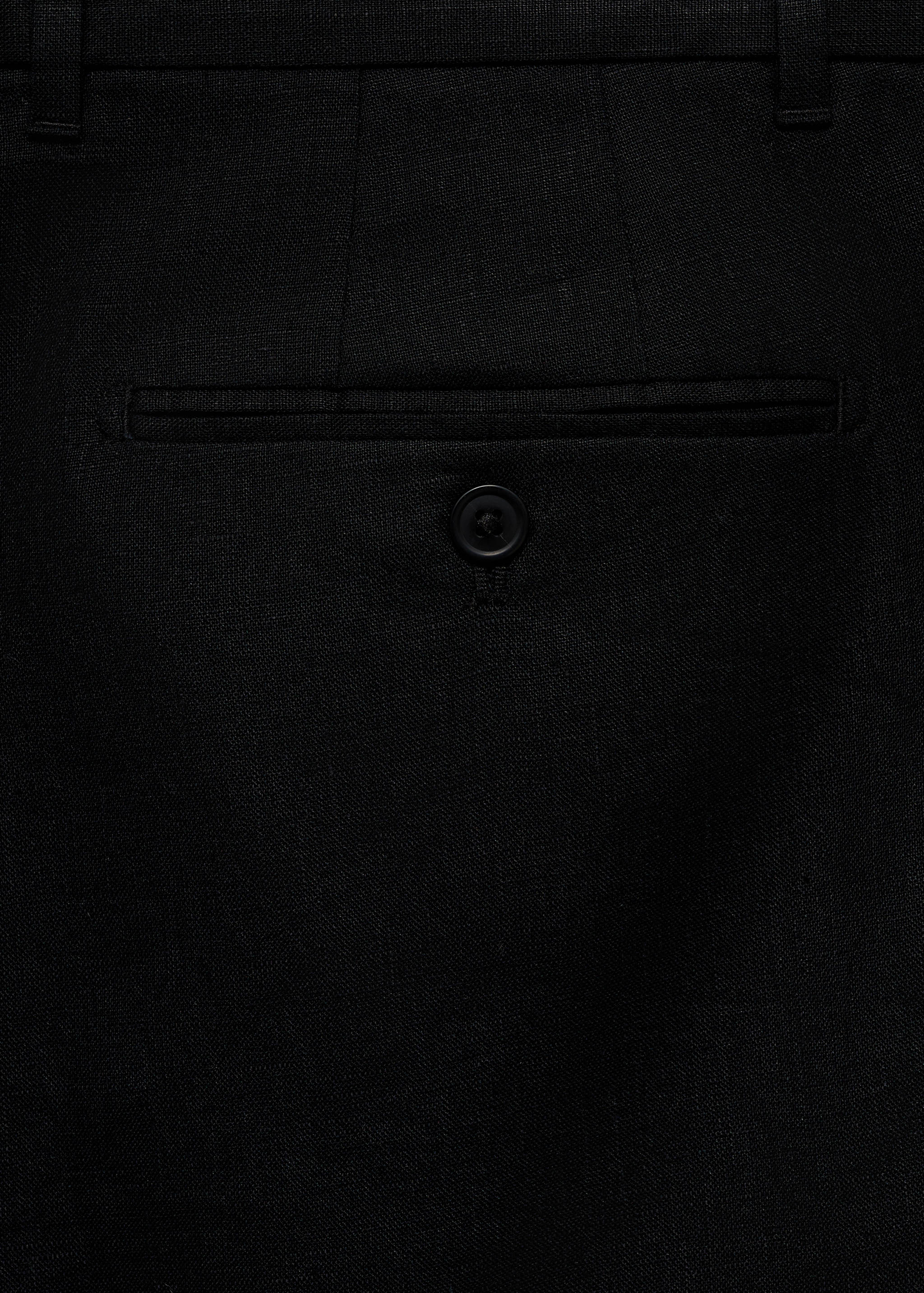 Slim-fit 100% linen bermuda shorts - Details of the article 0