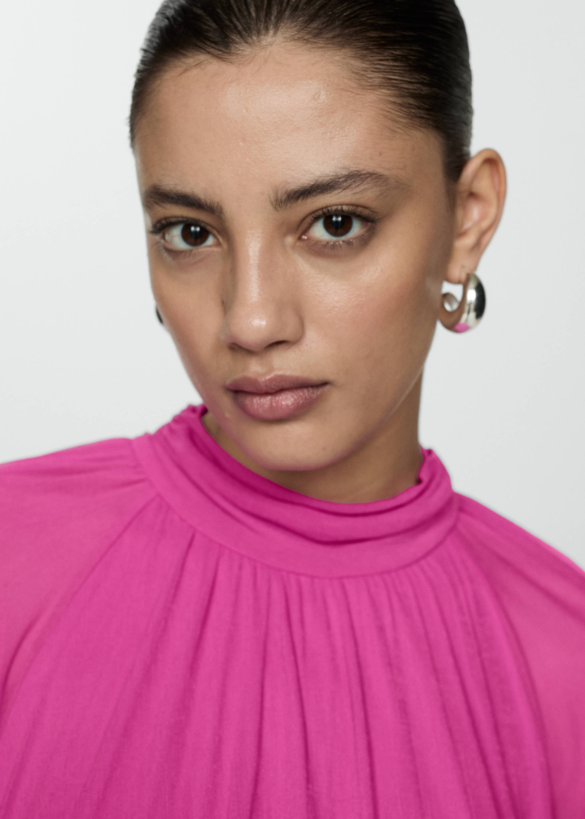 Pleated long dress - Details of the article 1