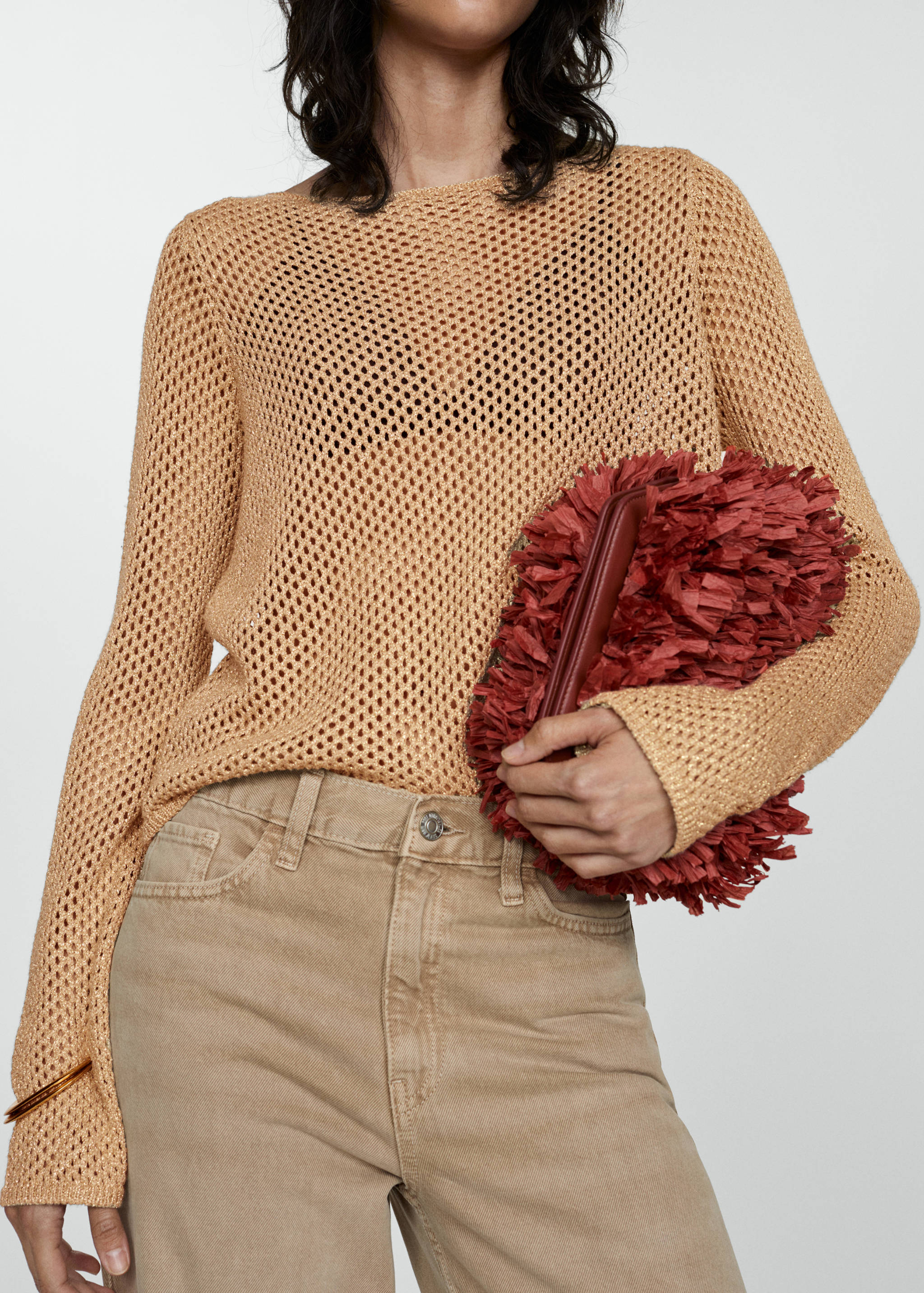 Pull-over ajouré lurex - Plan moyen