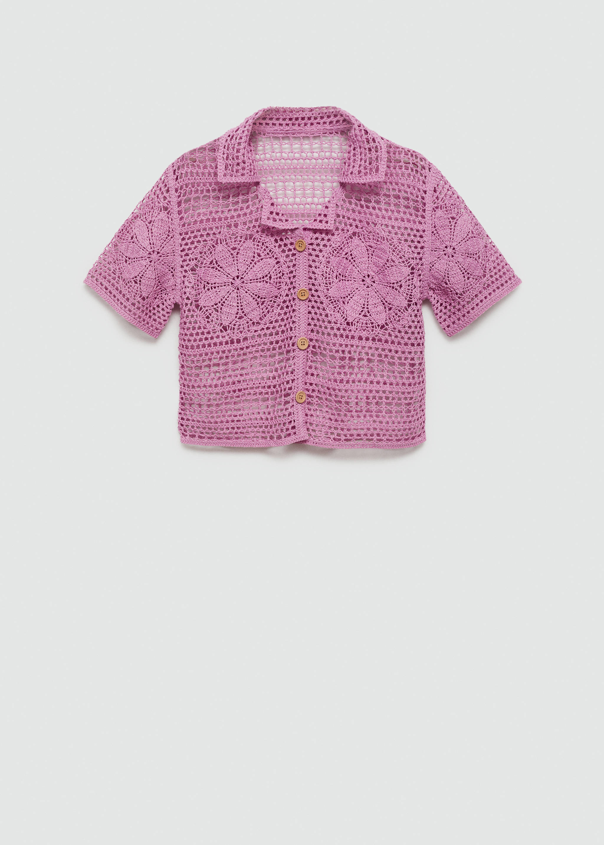 Kroşe çiçekli gömlek - Modelsiz ürün