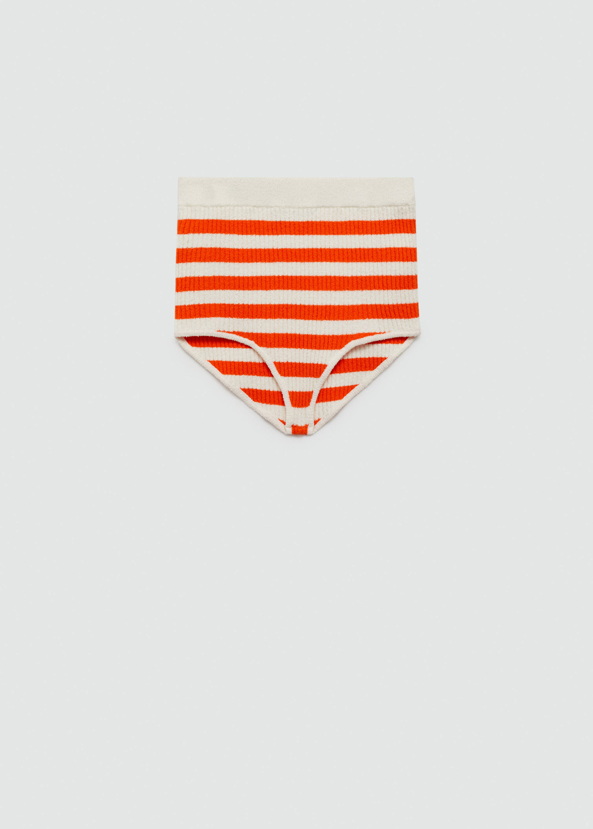 Short maille bouclette côtelée rayures - Article sans modèle