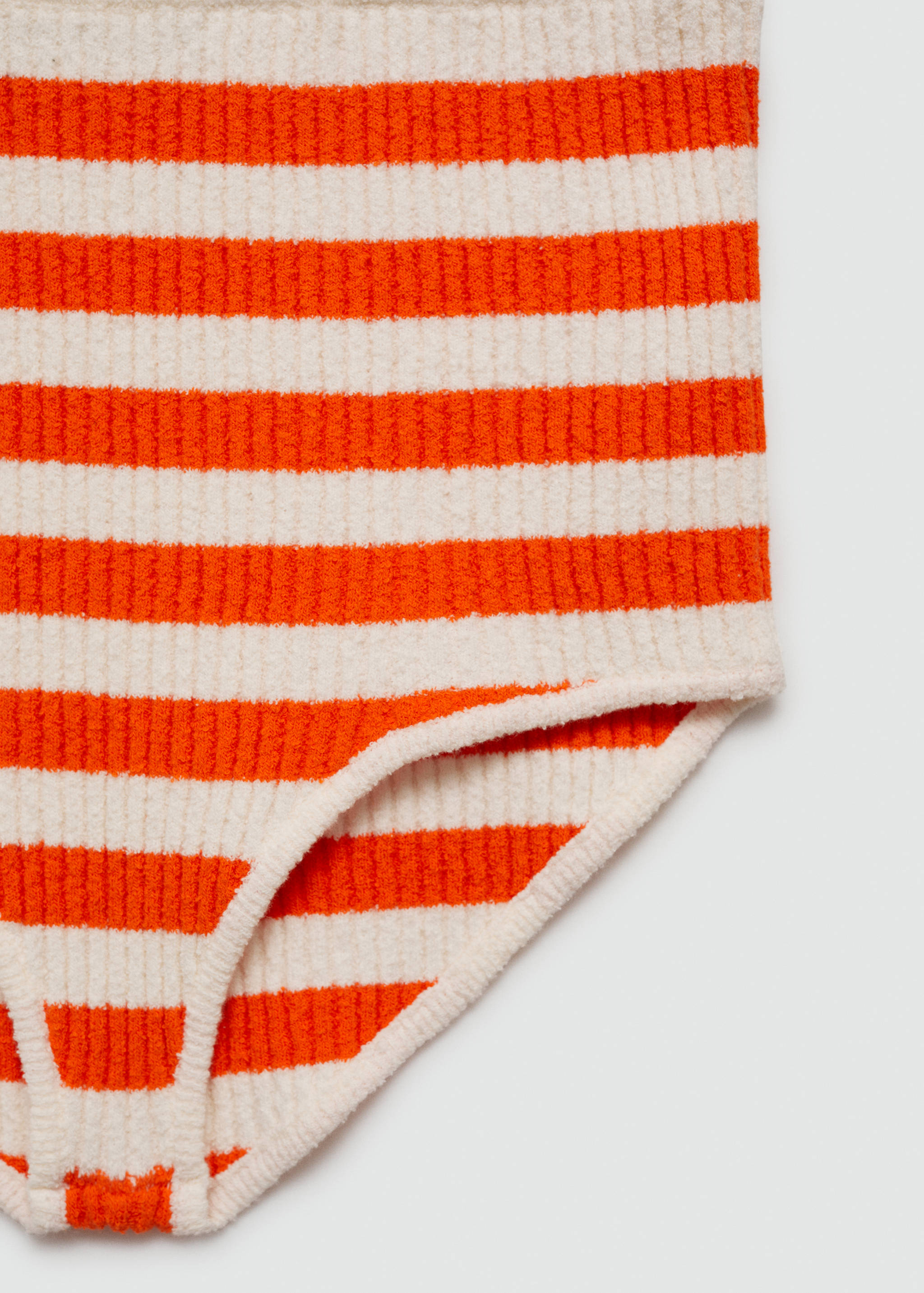 Short maille bouclette côtelée rayures - Détail de l'article 8