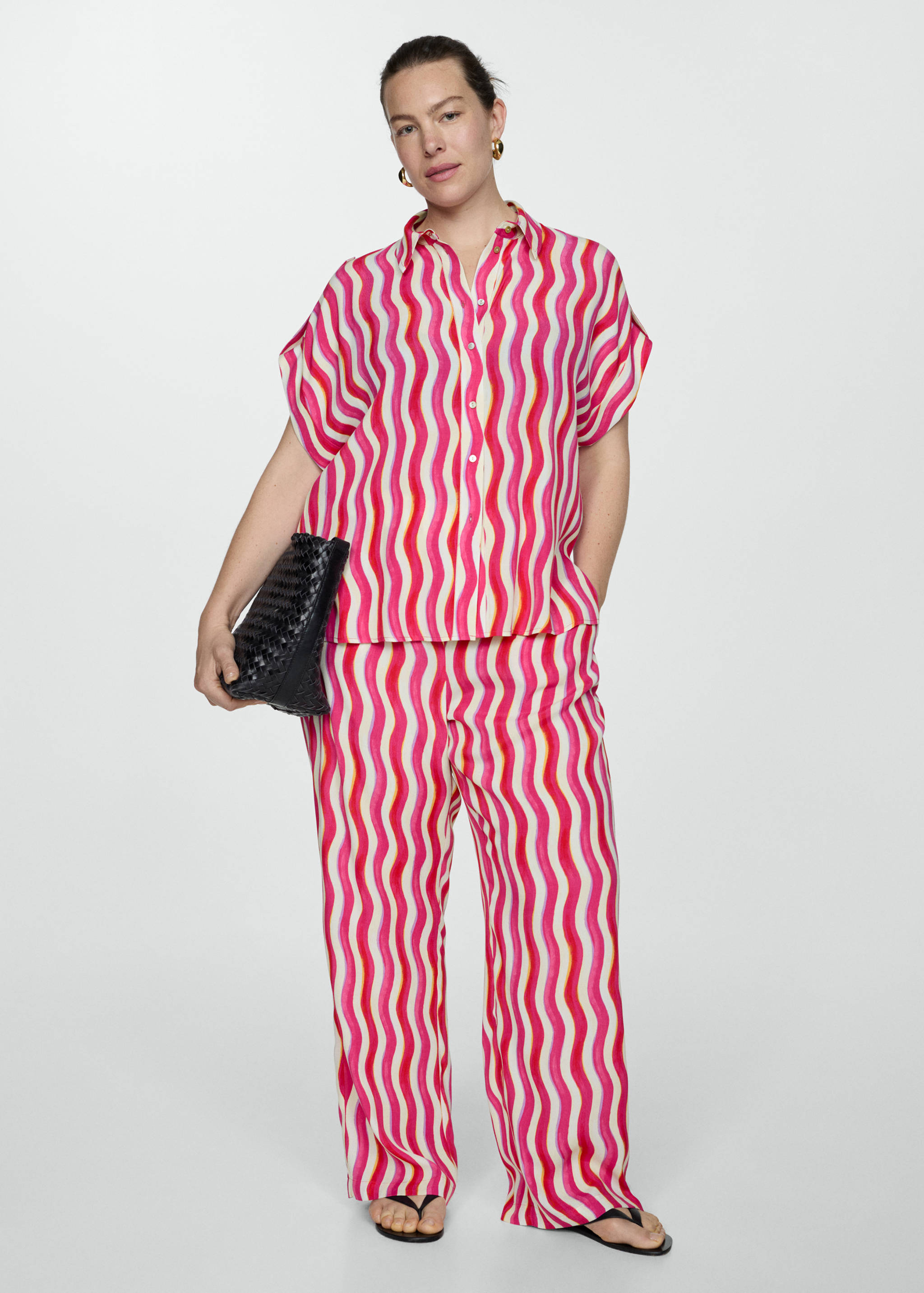 Wide leg printed trousers - Details of the article 3