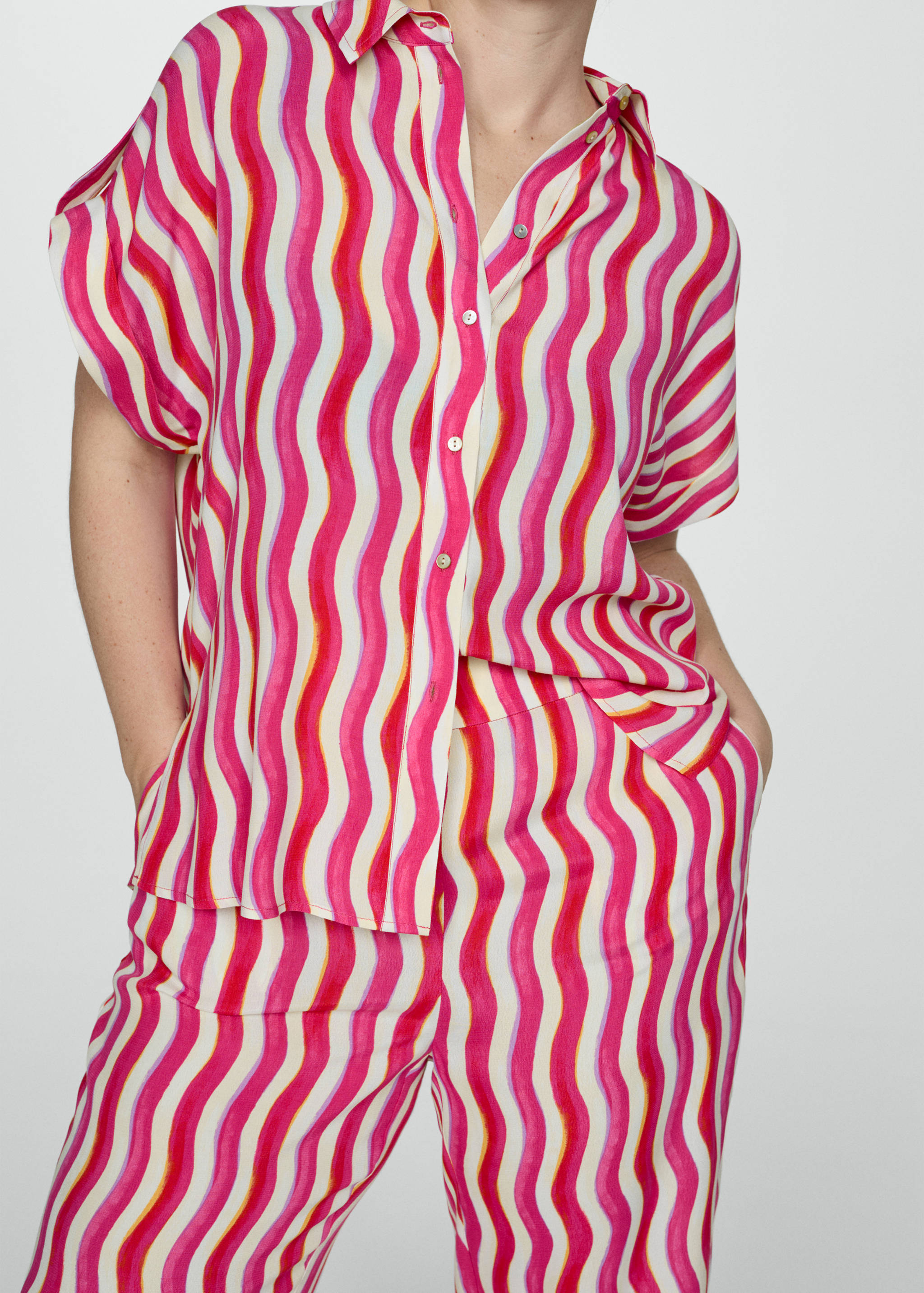 Wide leg printed trousers - Details of the article 5