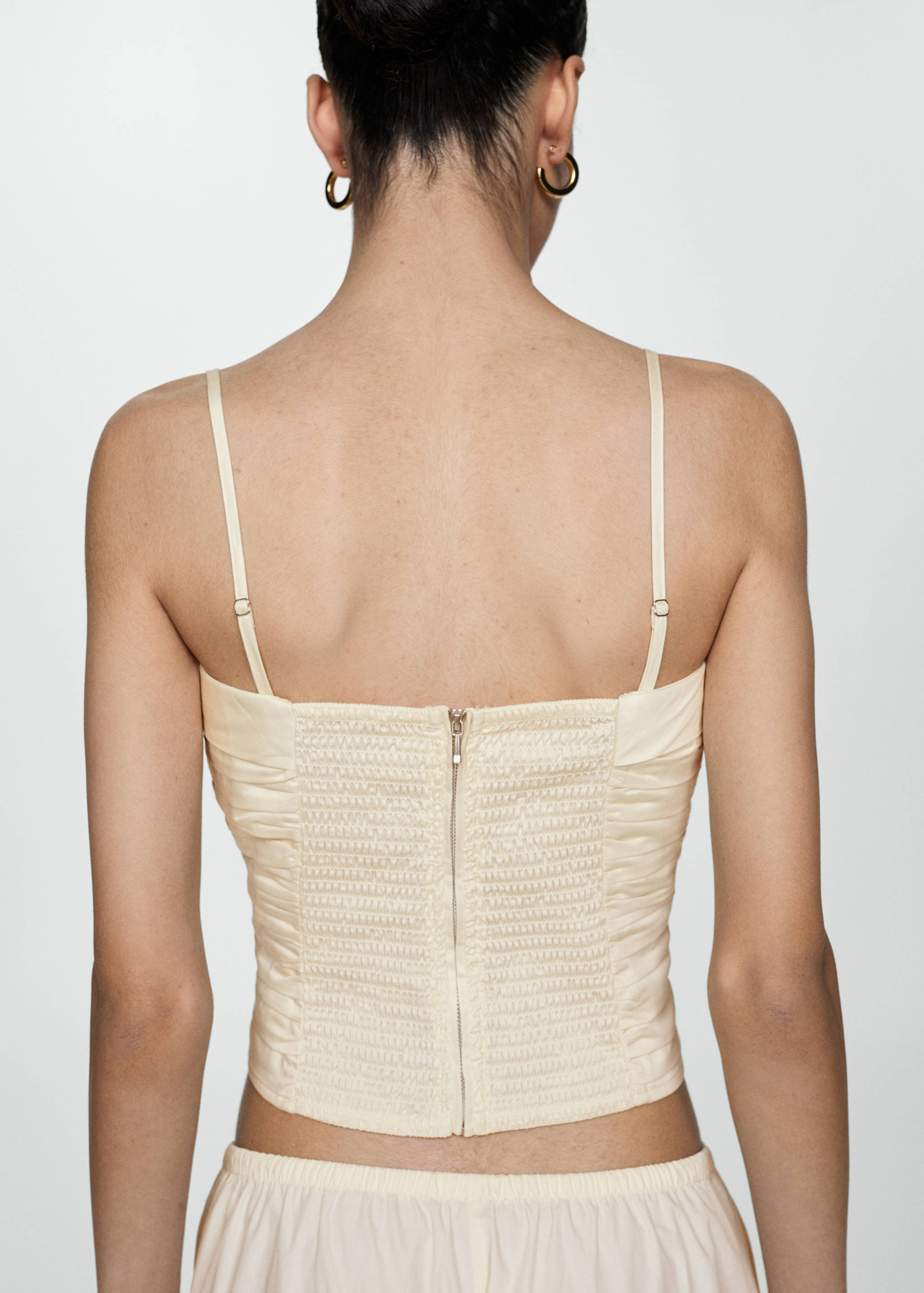 Draped bandeau top - Reverse of the article