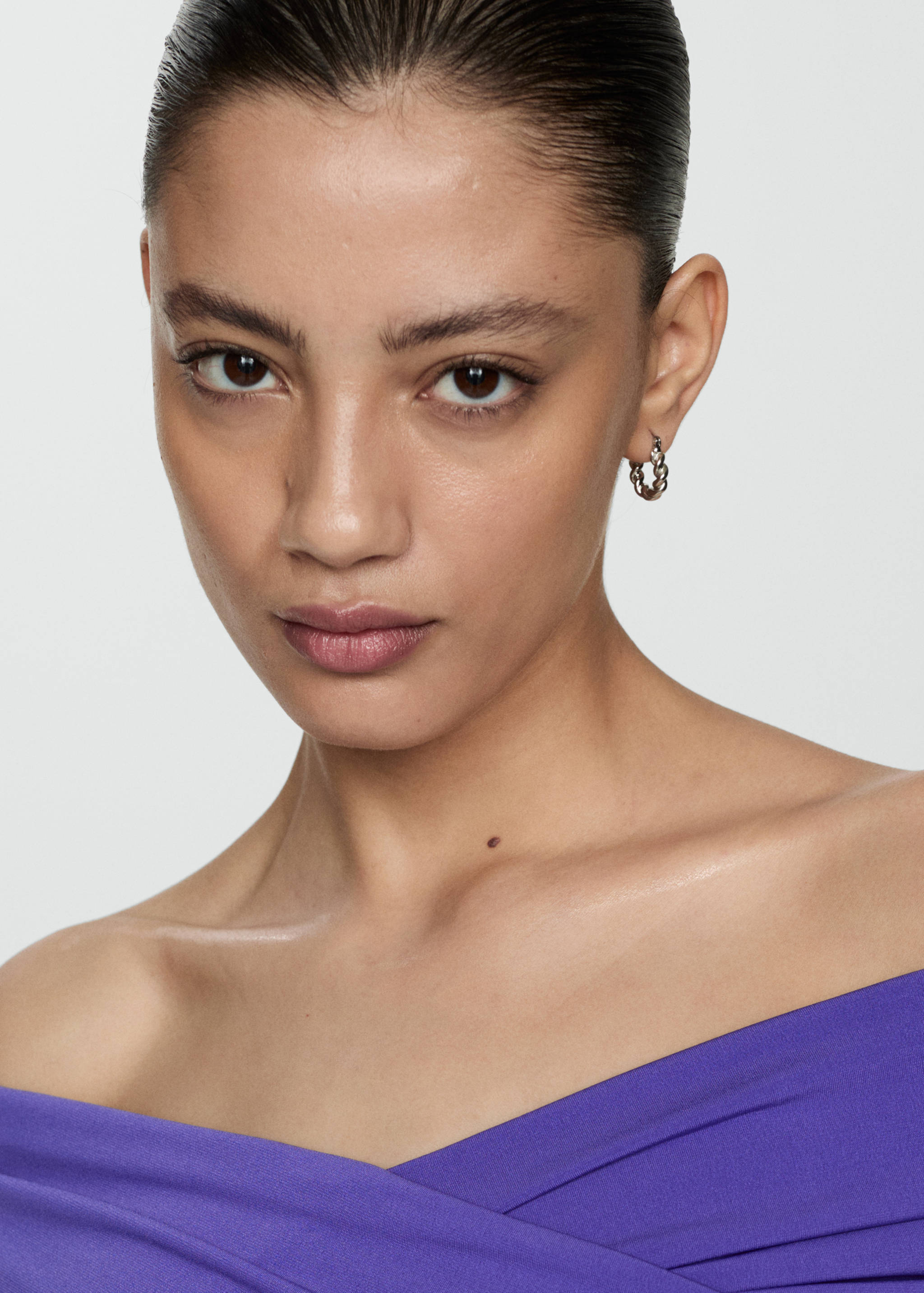 一字领连衣裙 - null