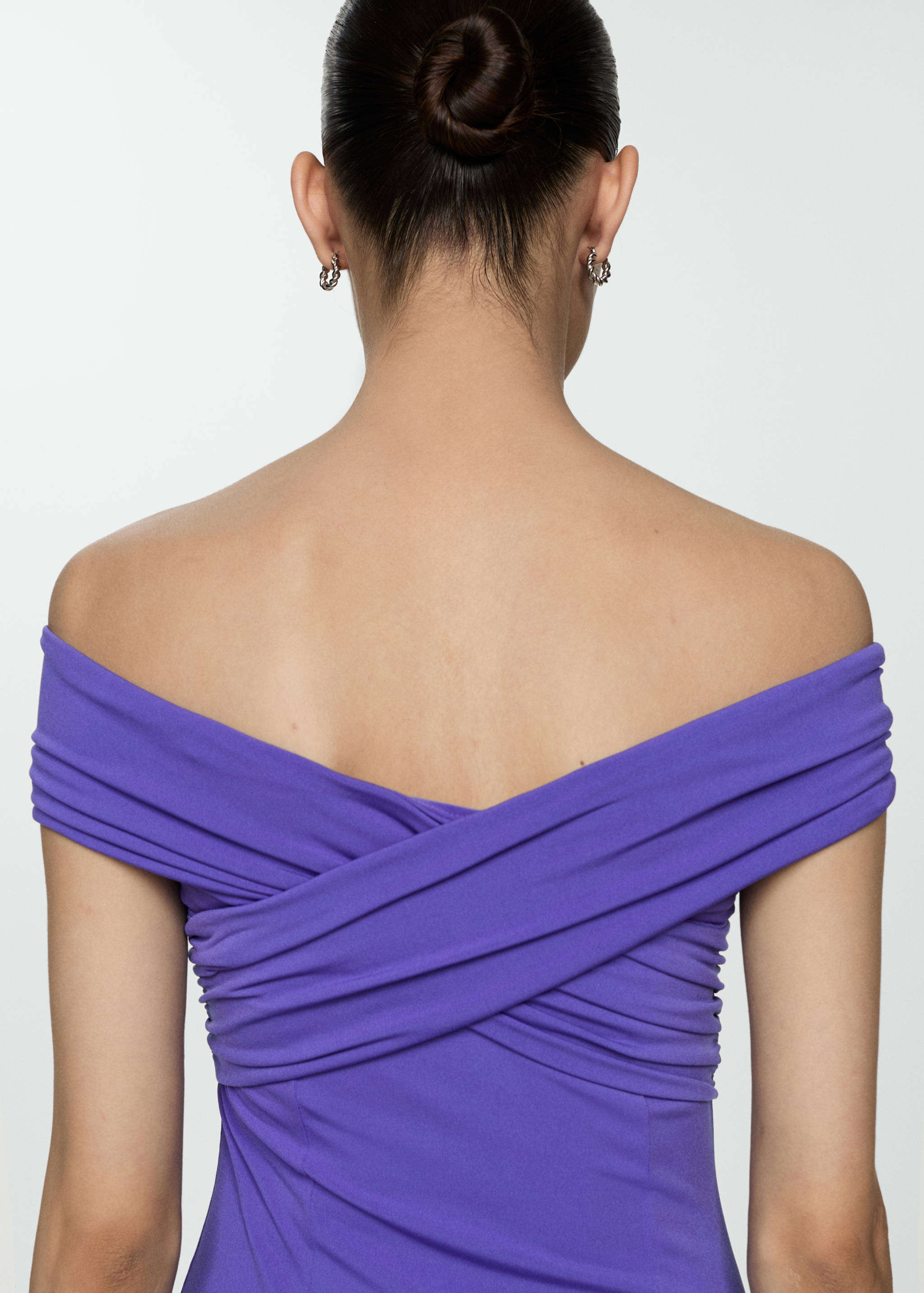 一字领连衣裙 - null