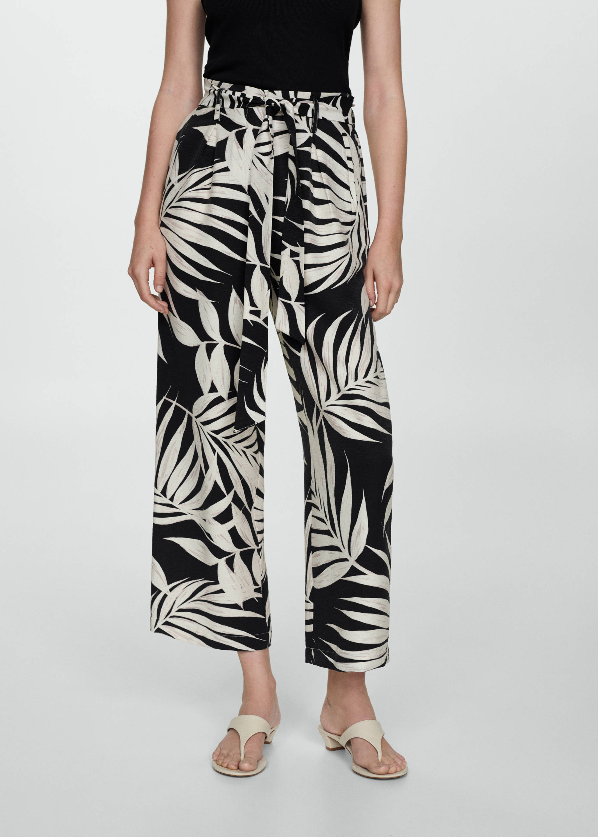 Pantalón estampado lazo - Plano medio