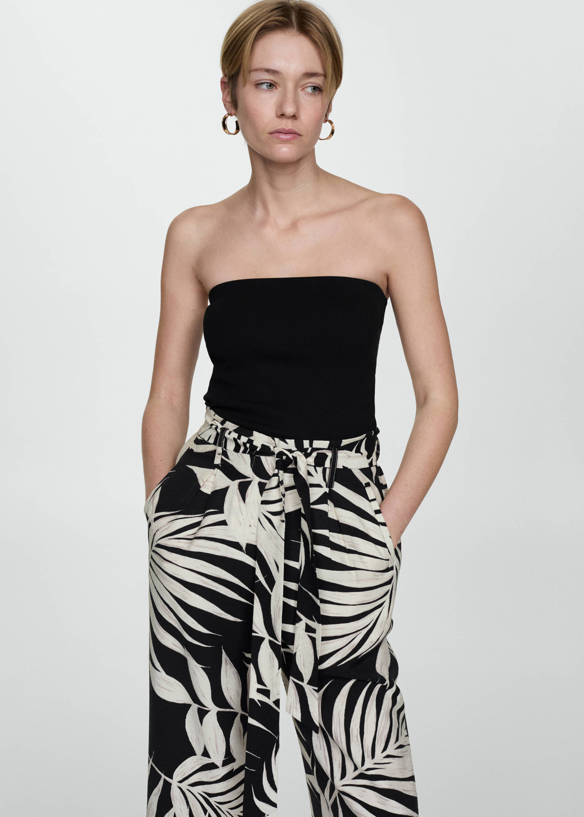 Pantalón estampado lazo - Detalle del artículo 1