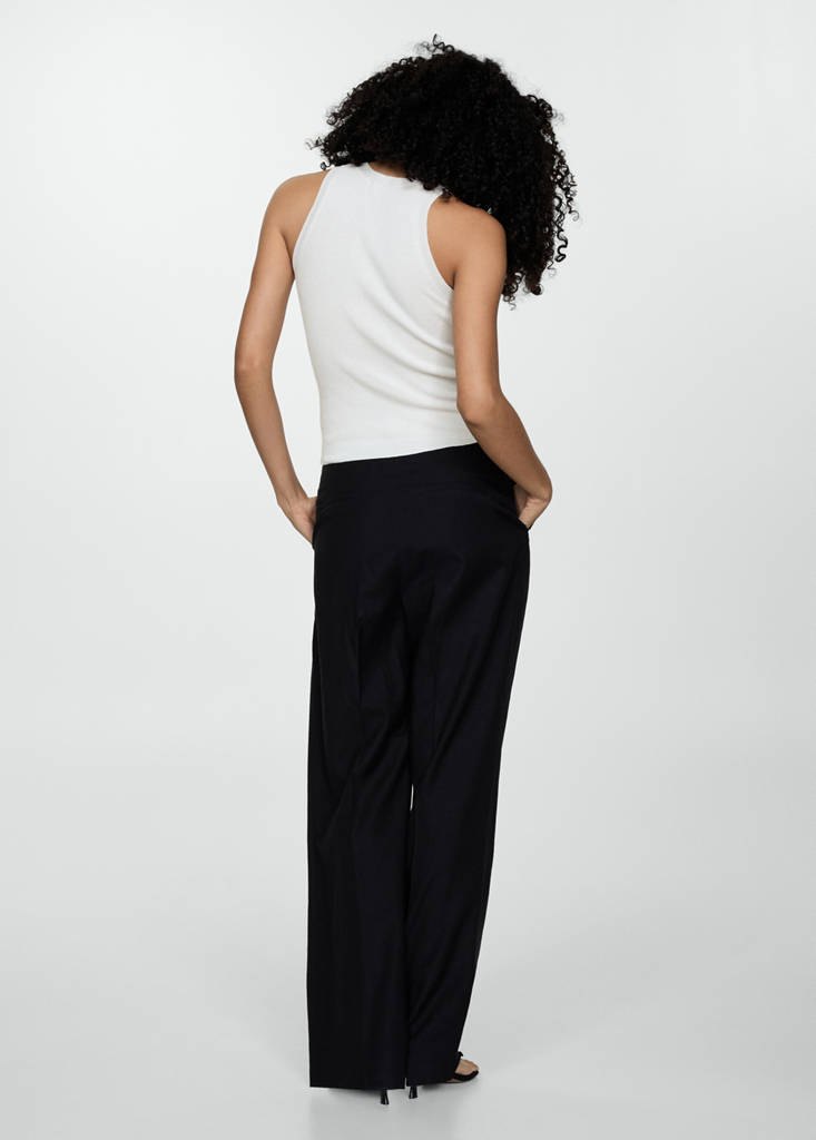 Ribbed knit top — Ecru