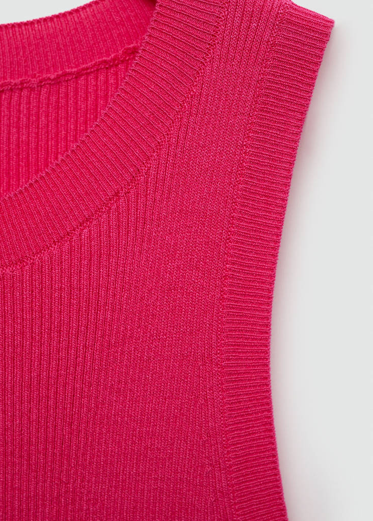 Ribbed knit top — Fuchsia