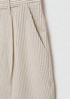 Straight striped trousers — Ecru 6