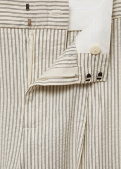 Straight striped trousers — Ecru 7