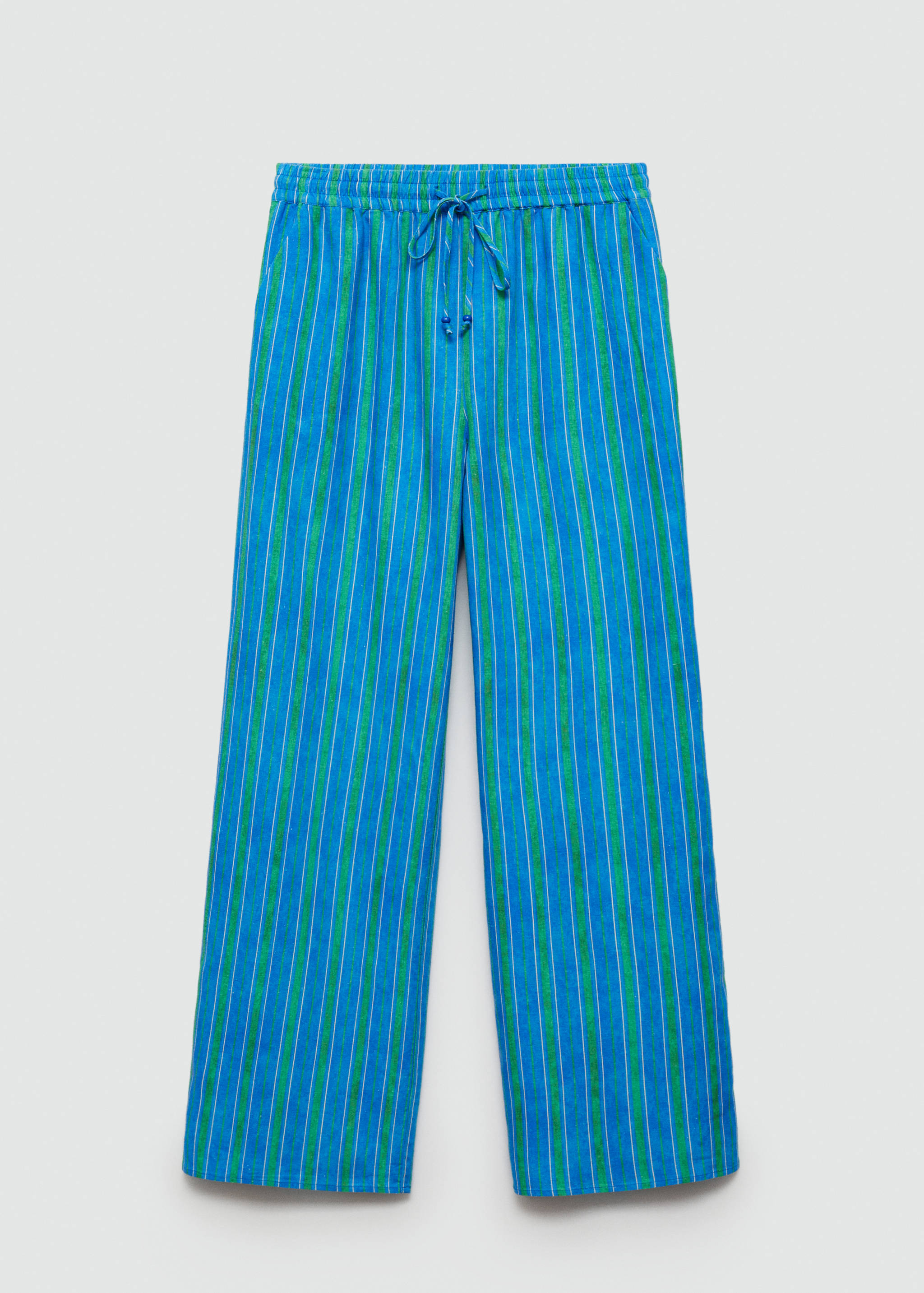 Linen stripe-printed trousers - Article without model