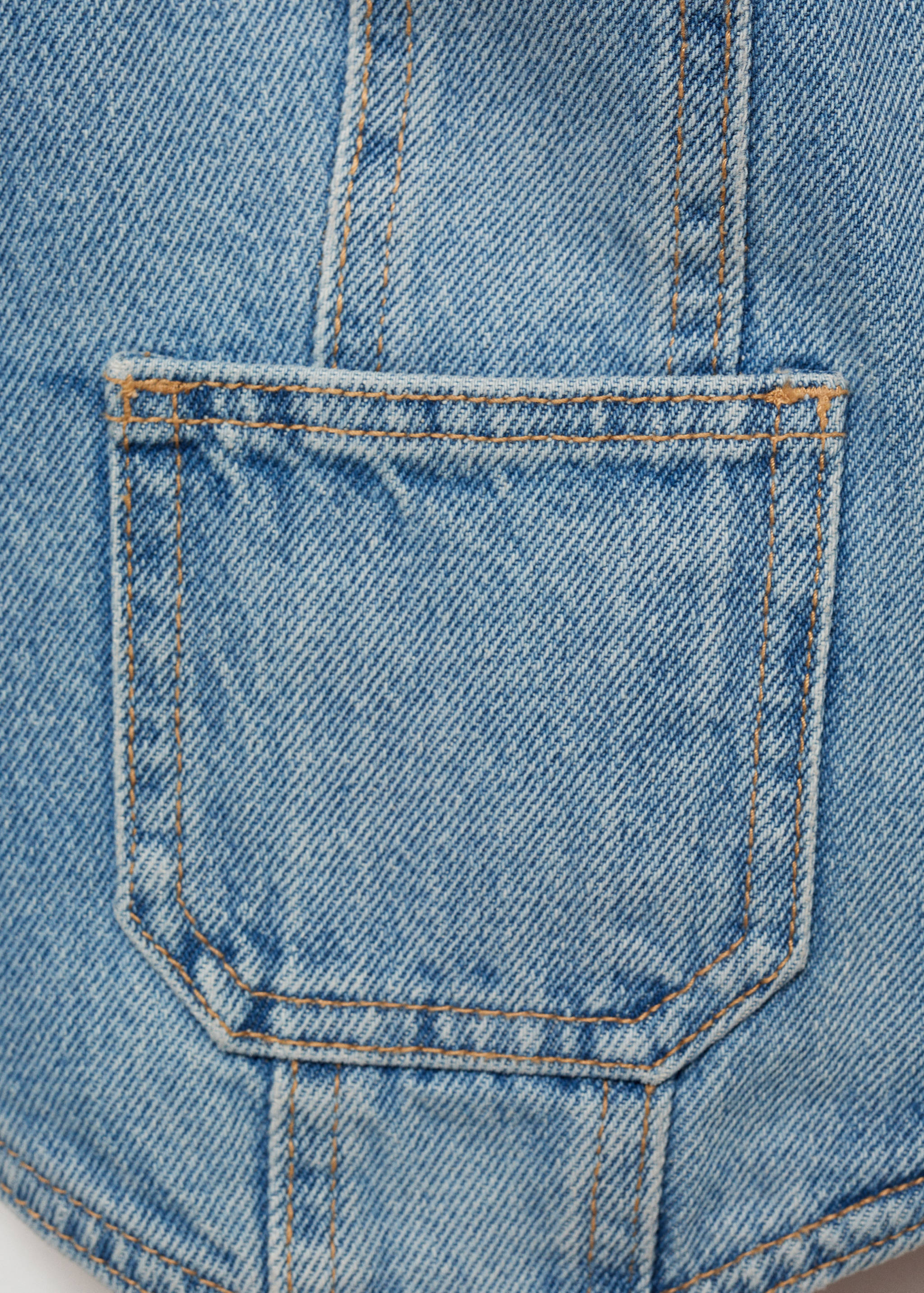 Denim gilet with pockets - Details of the article 0