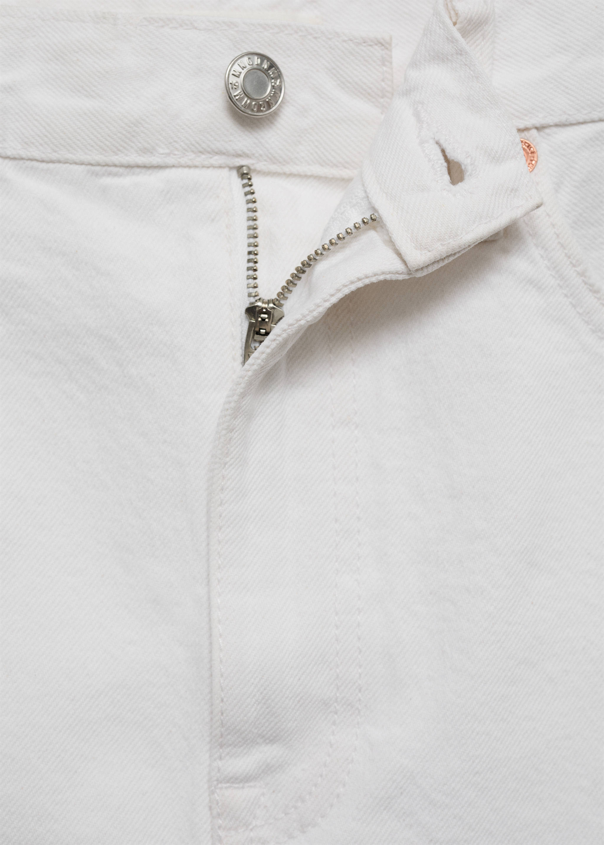 Denim miniskirt with frayed hem - Details of the article 8