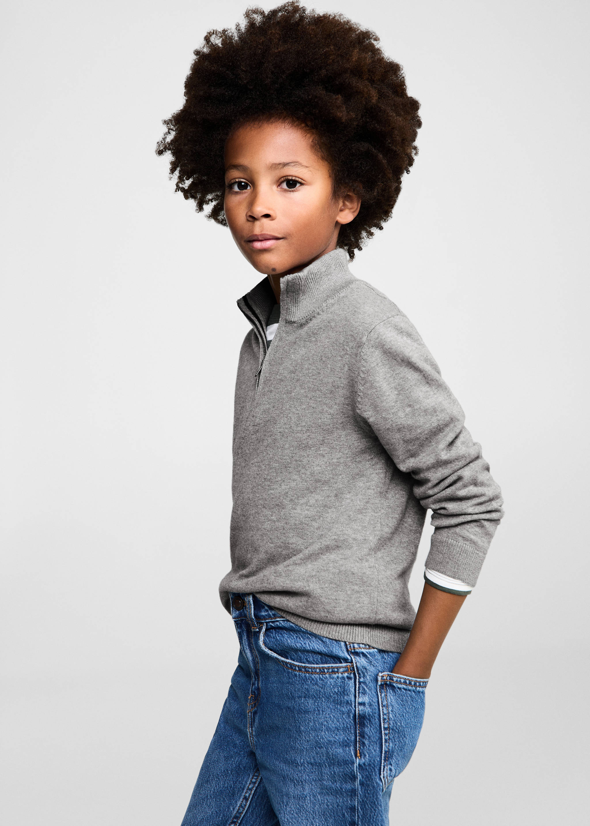 Zip neck jumper - Medium plane