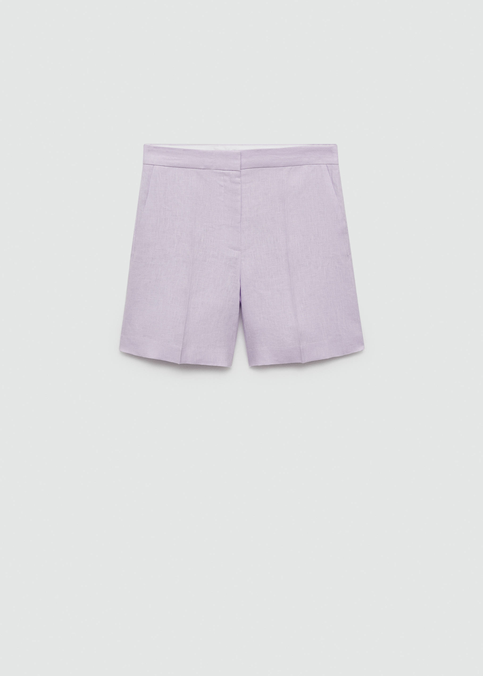 Straight-fit linen shorts - Article without model