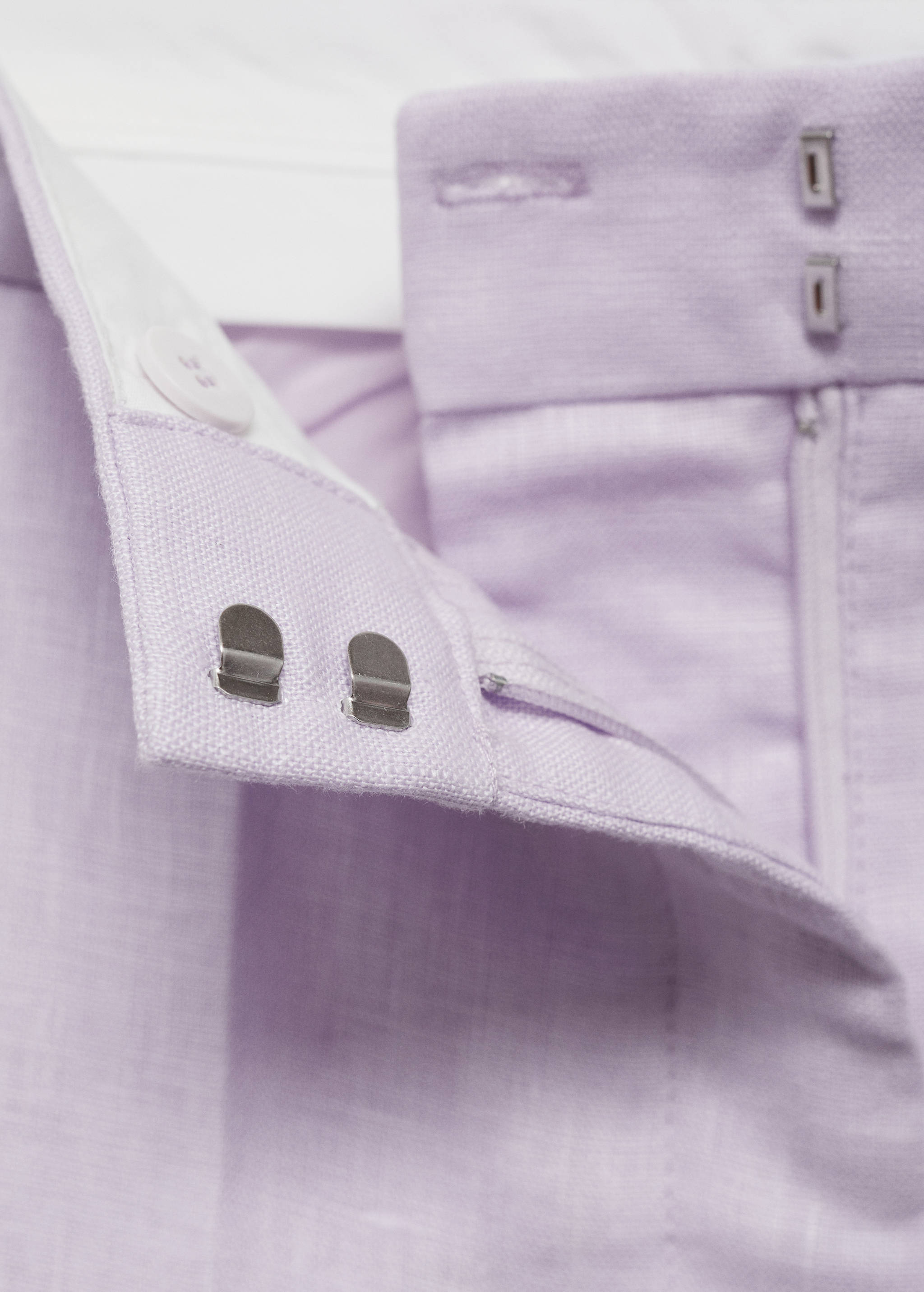 Straight-fit linen shorts - Details of the article 8