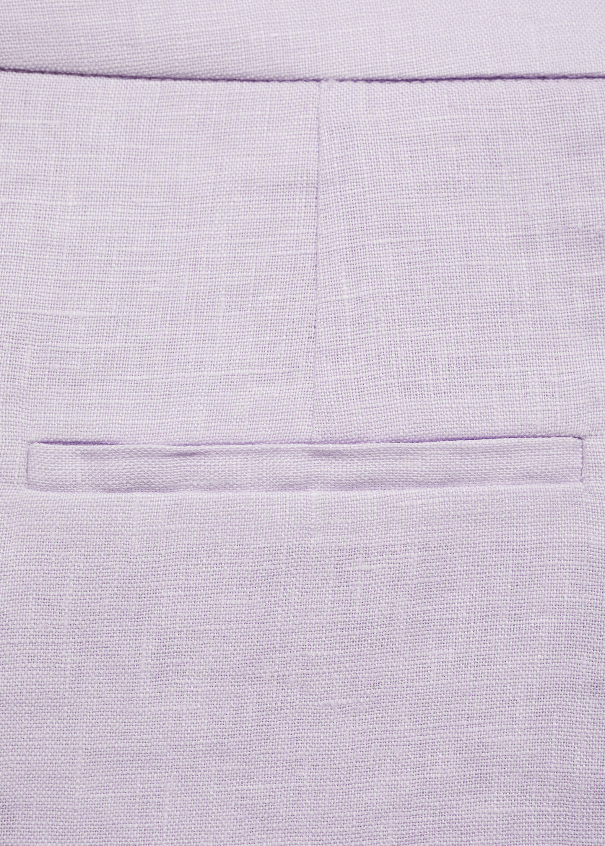 Straight-fit linen shorts - Details of the article 0