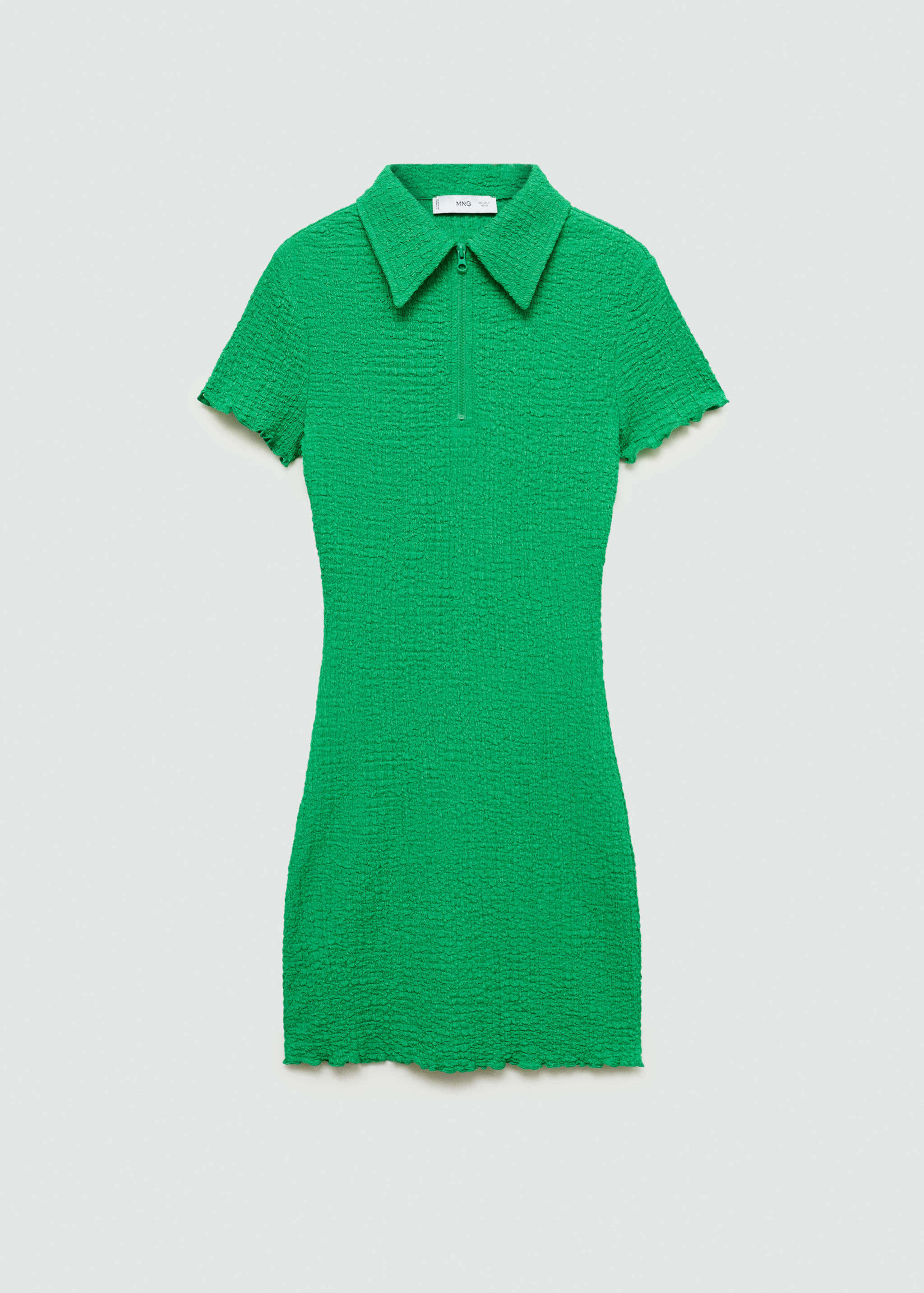 Textured polo-neck dress - Article without model