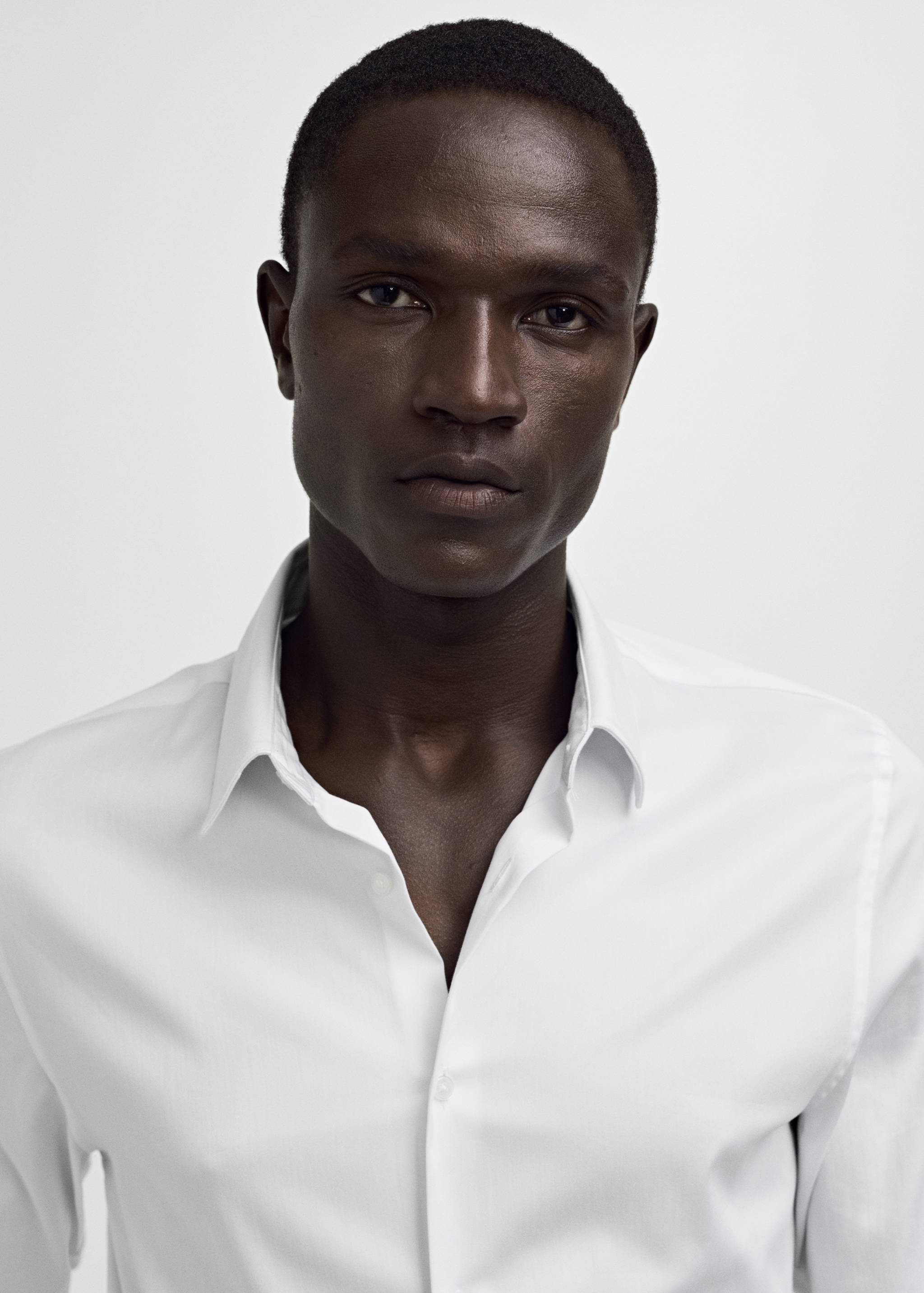 Super slim-fit poplin suit shirt - Details of the article 1