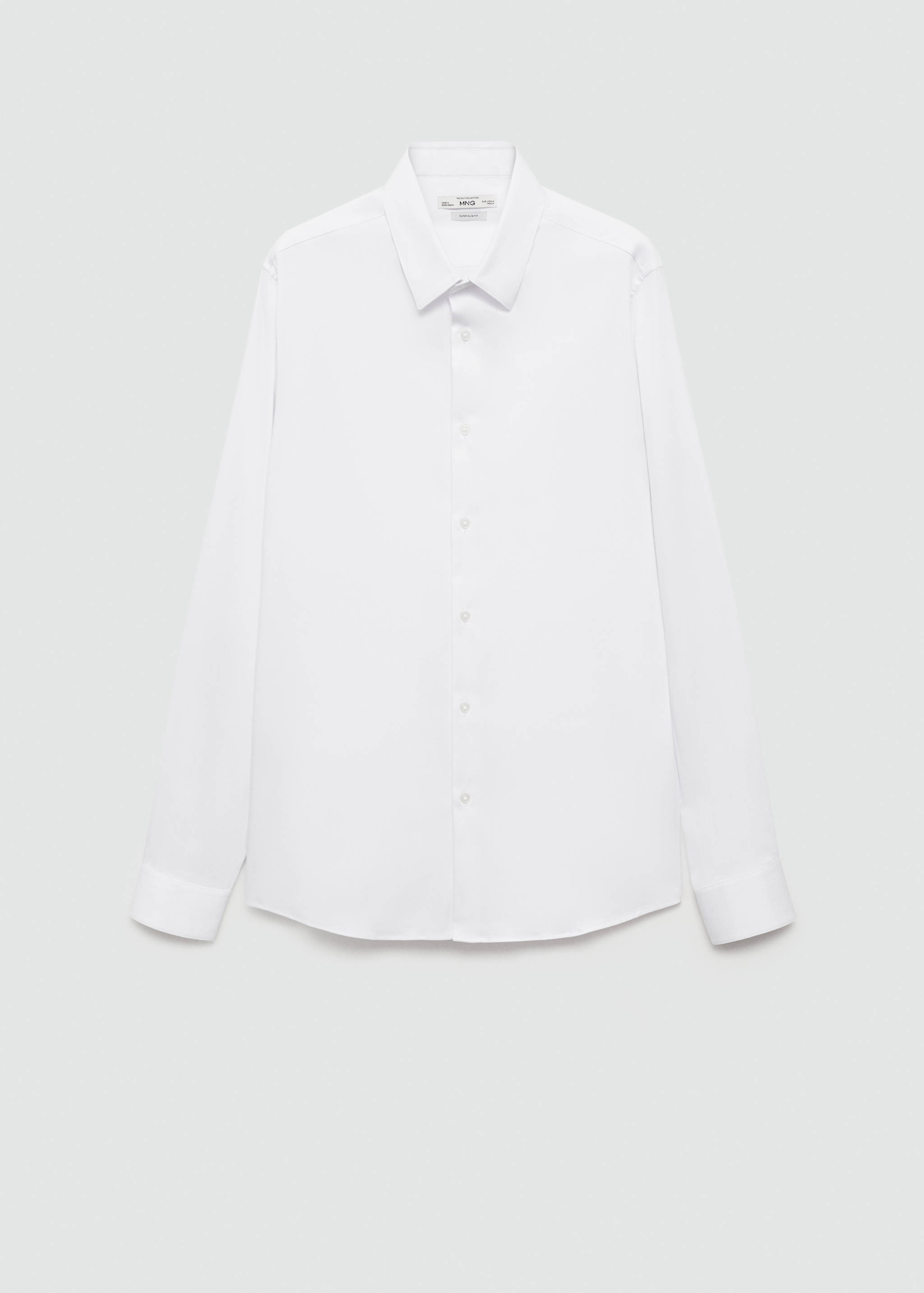 Super slim-fit poplin suit shirt - Article without model