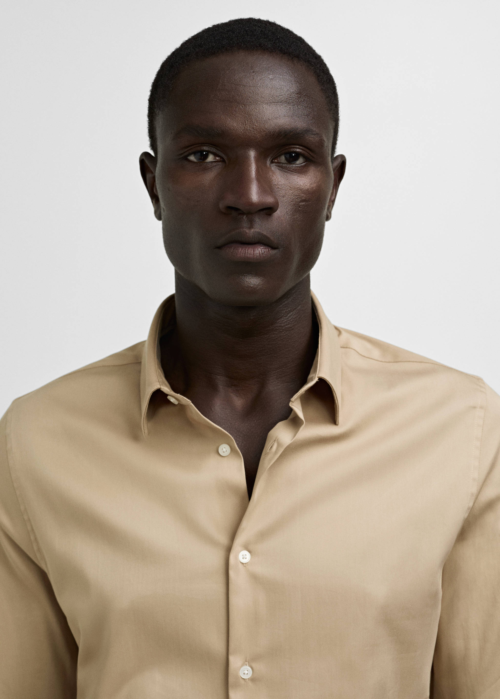 Super slim-fit poplin suit shirt - Details of the article 1