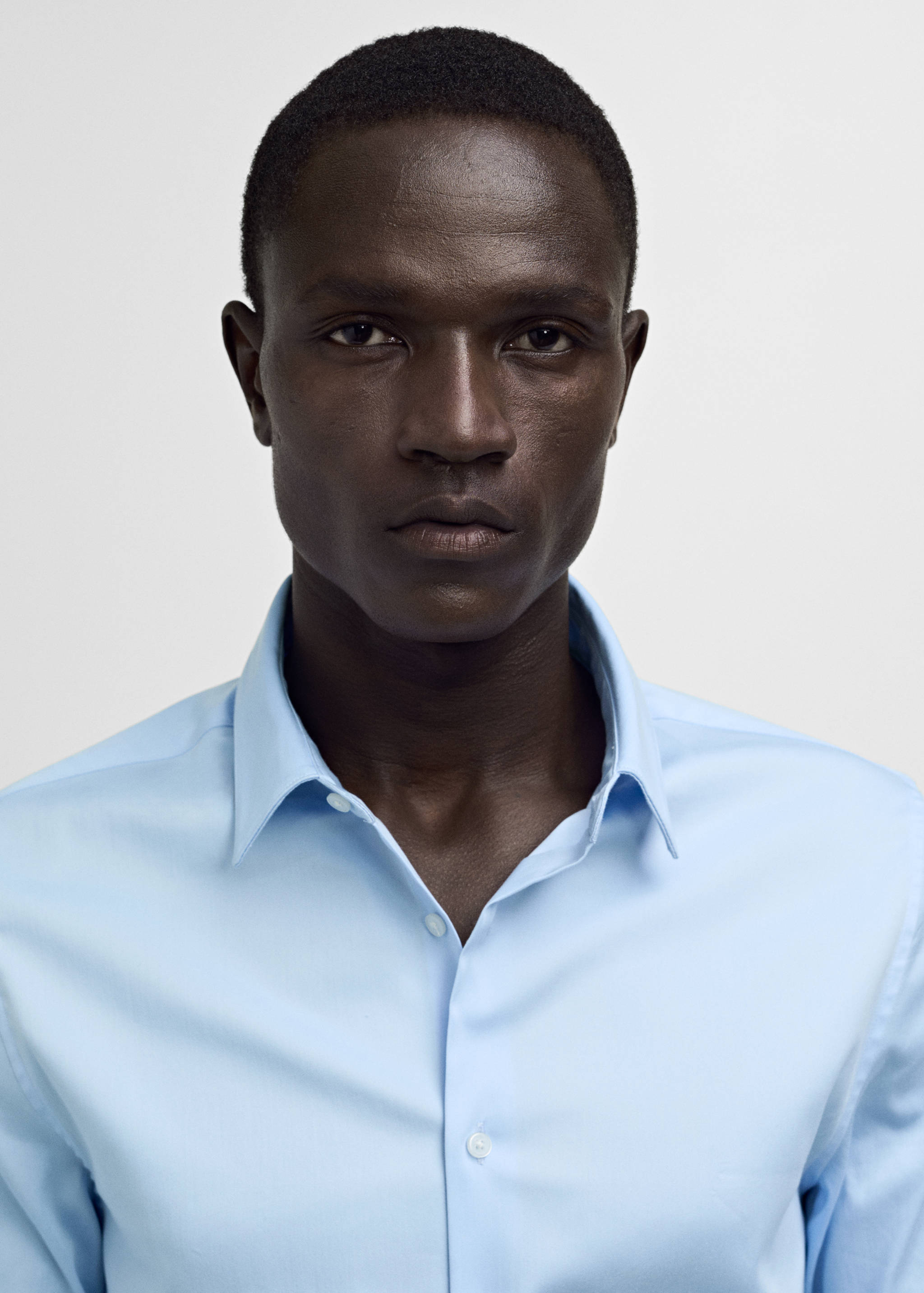 Костюмная рубашка super slim fit из поплина - Деталь изделия 1