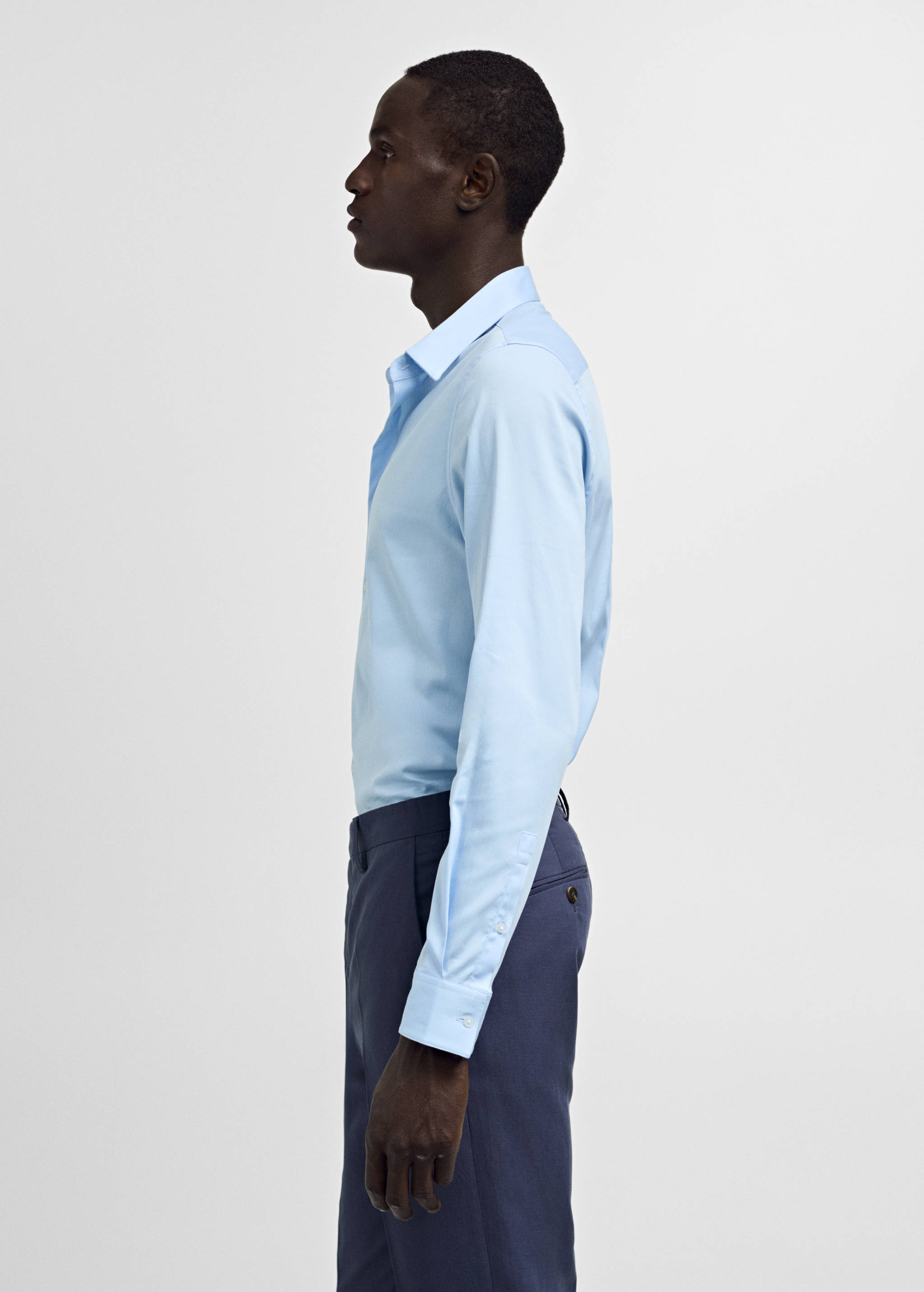 Костюмная рубашка super slim fit из поплина - Деталь изделия 2