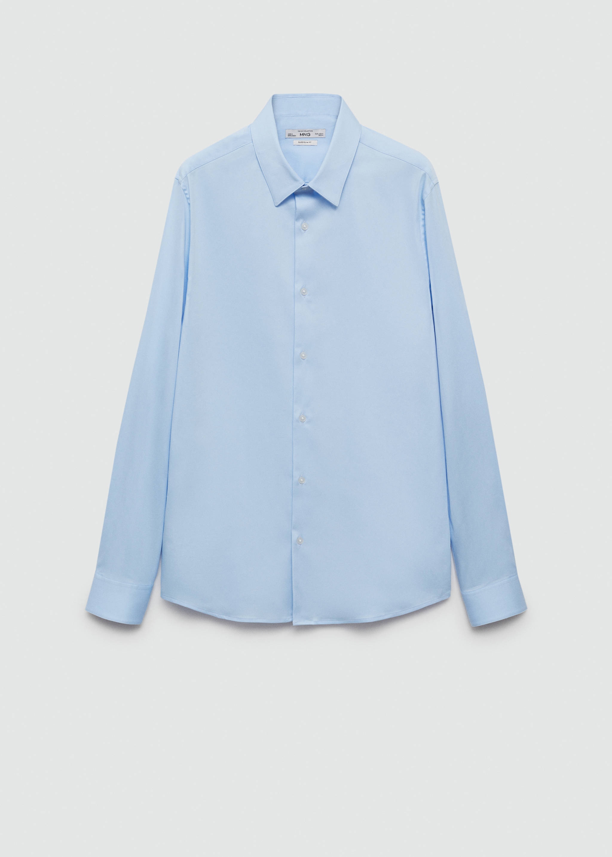 Костюмная рубашка super slim fit из поплина - Изделие без модели