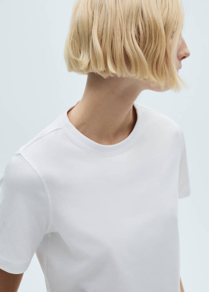 Short-sleeved cotton t-shirt — White