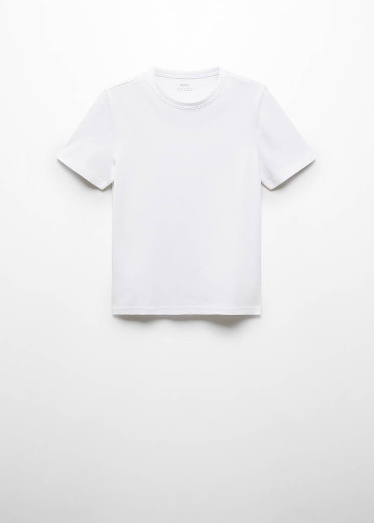 Short-sleeved cotton t-shirt — White