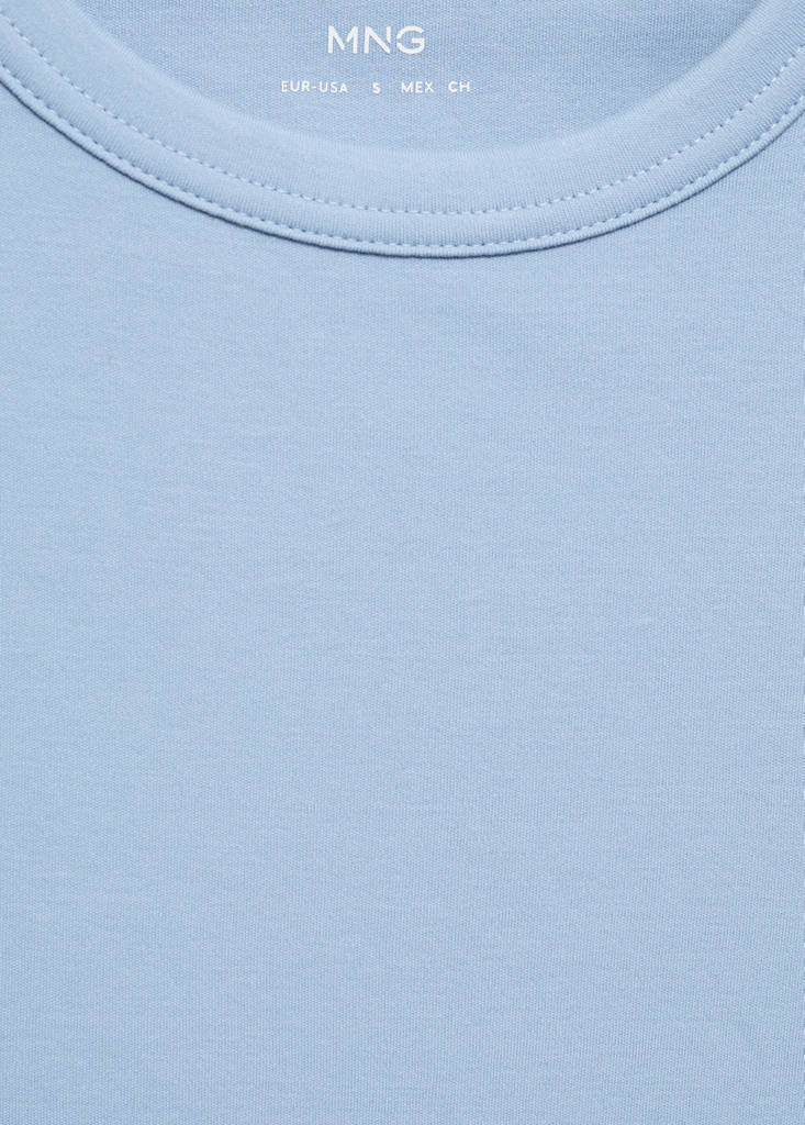 Short-sleeved cotton t-shirt — Sky Blue