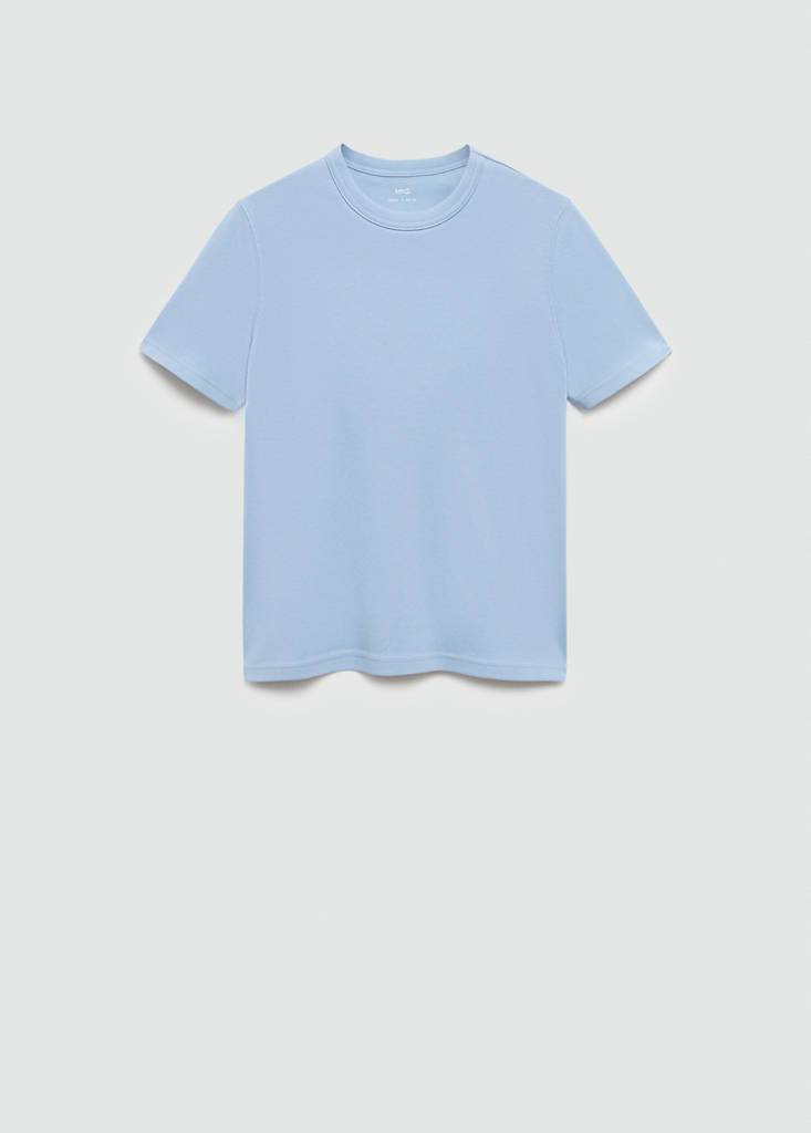 Short-sleeved cotton t-shirt — Sky Blue