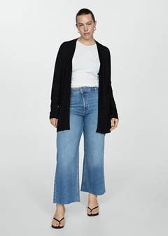 Fine-knit cardigan — Black 10