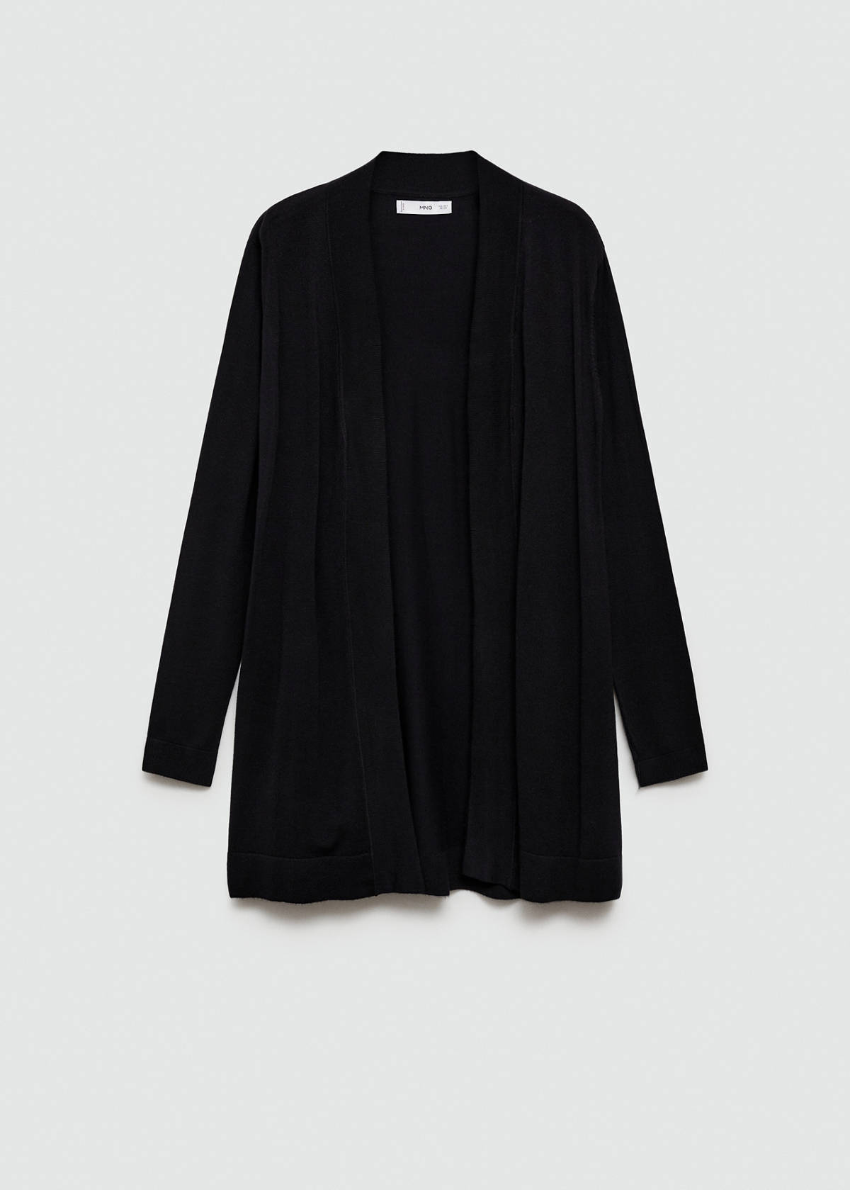 Fine-knit cardigan — Black