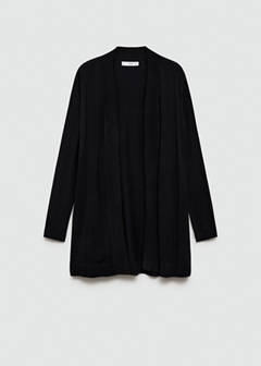 Fine-knit cardigan — Black 8